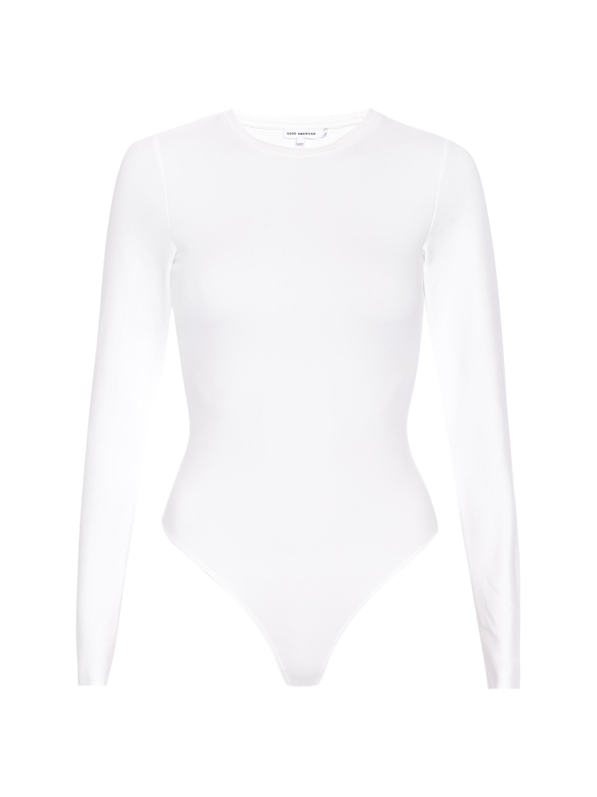 Good American Women's Sculpting Crewneck Bodysuit - White