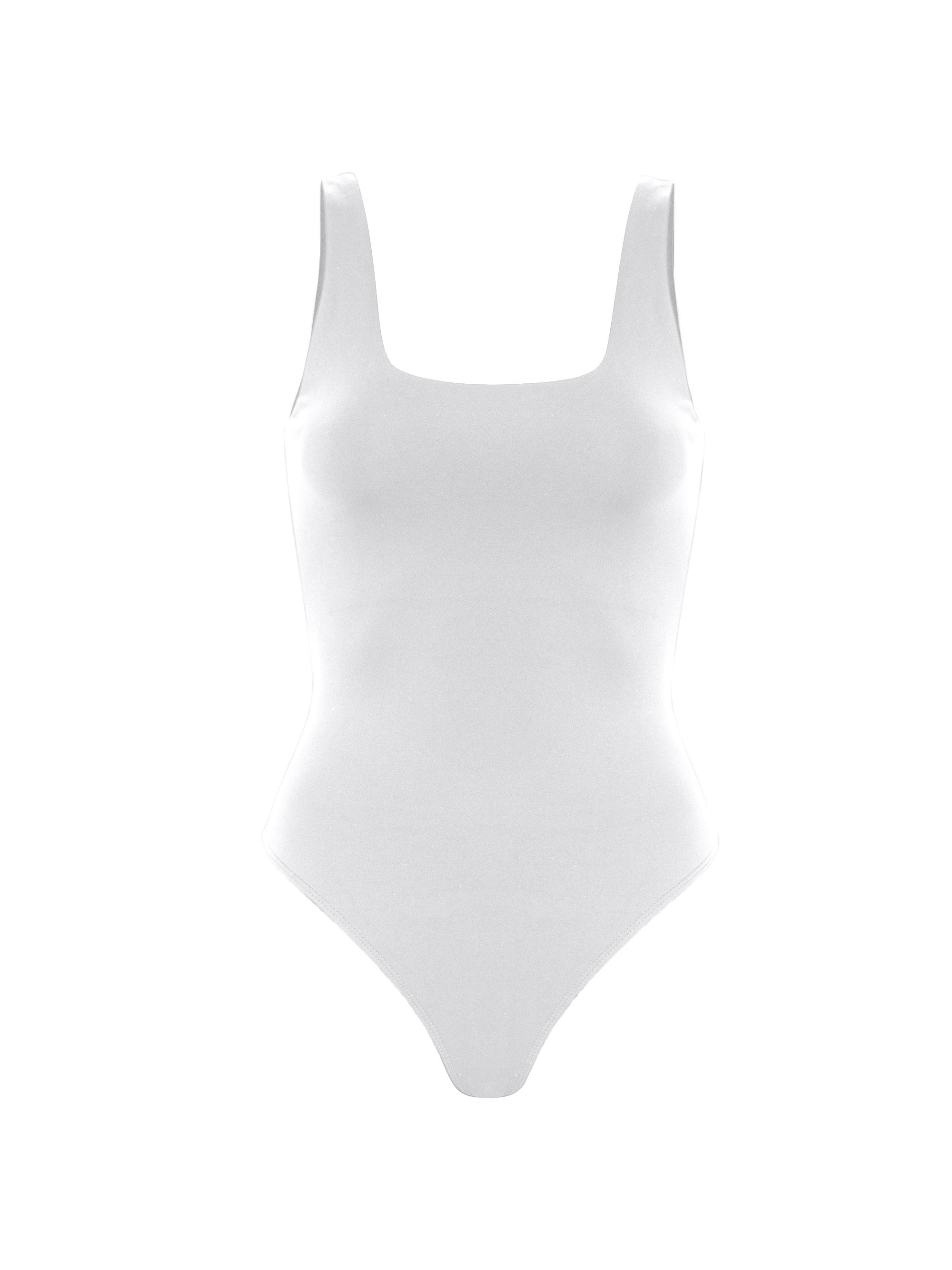 Good American Women's Sculpting Modern Tank Bodysuit - White