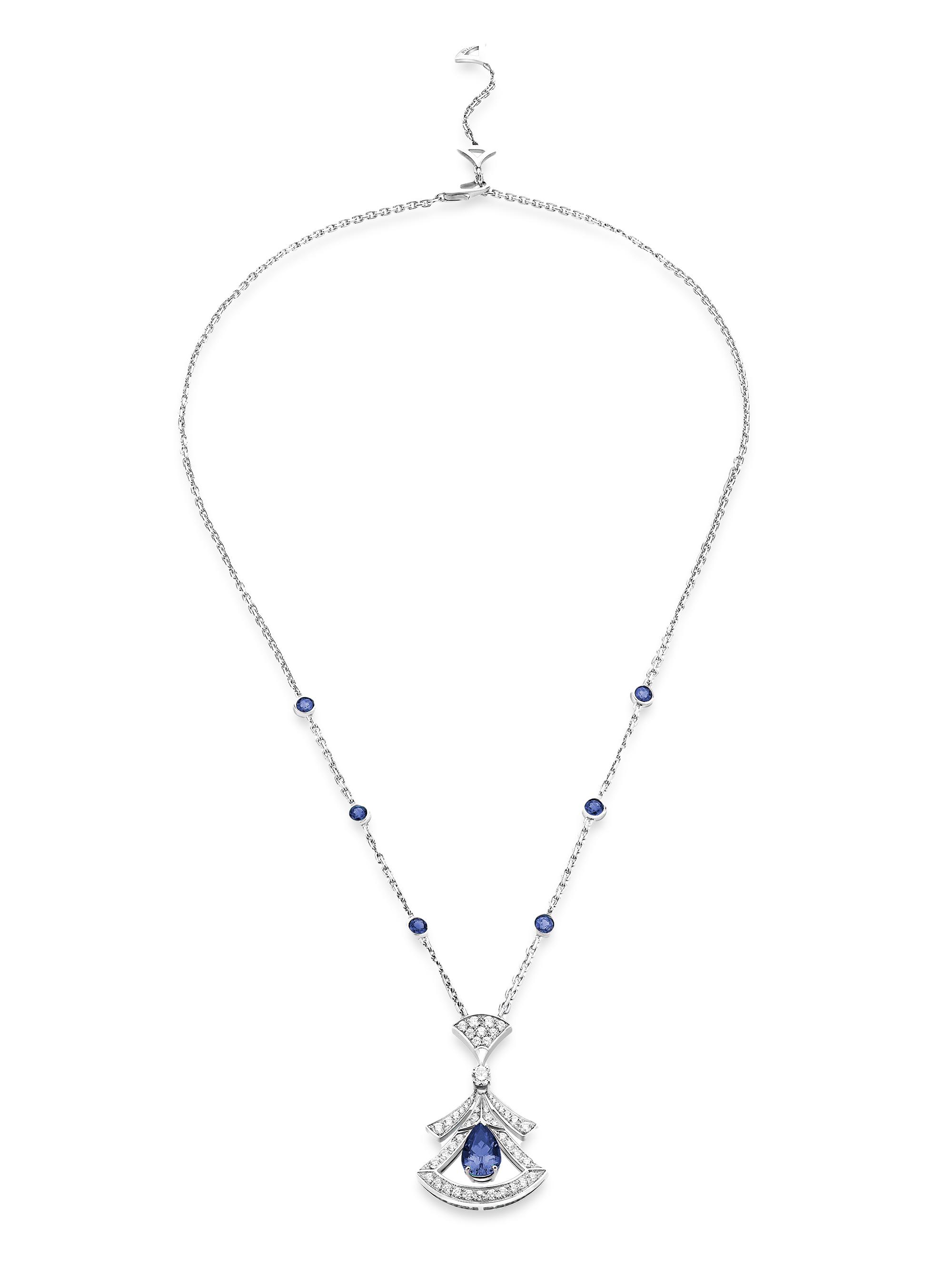 BVLGARI Women's Divas' Dream 18K White Gold, Blue Sapphire, & Diamond Pendant Necklace