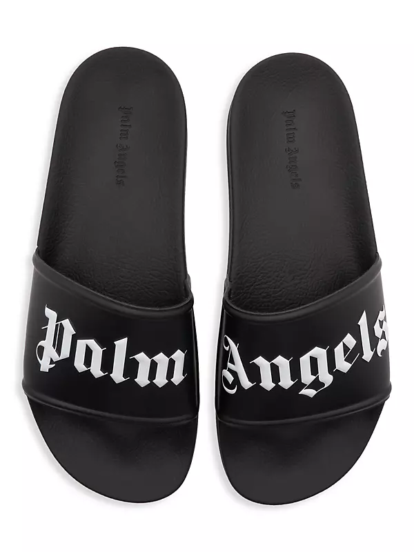 Shop Palm Angels Logo Pool Slide Sandals | Saks Fifth Avenue
