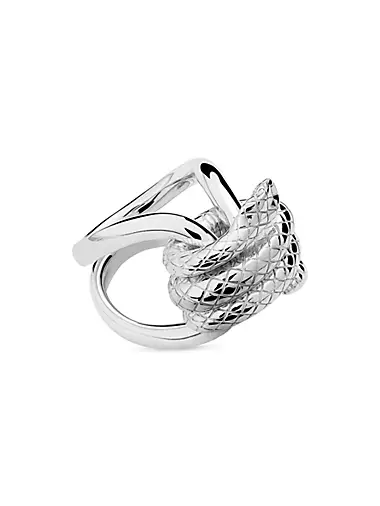 Animales Sterling Silver Snake Knotted Ring