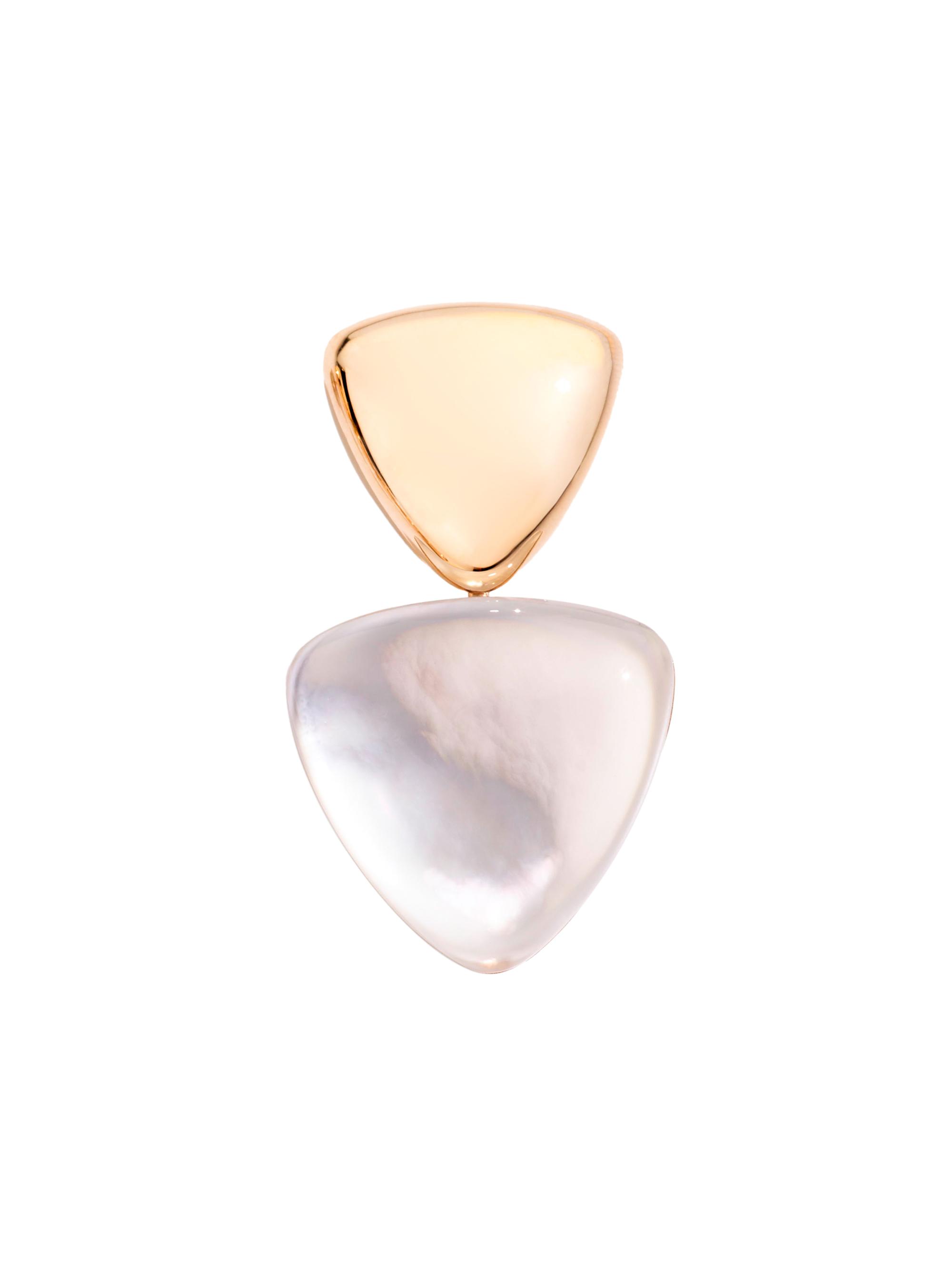 Vhernier Women's Freccia 18K Rose Gold & Mother-Of-Pearl Drop Earring