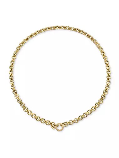 Vintage CELINE PARIS Arc de Triomphe Logo Chain Link Necklace Belt