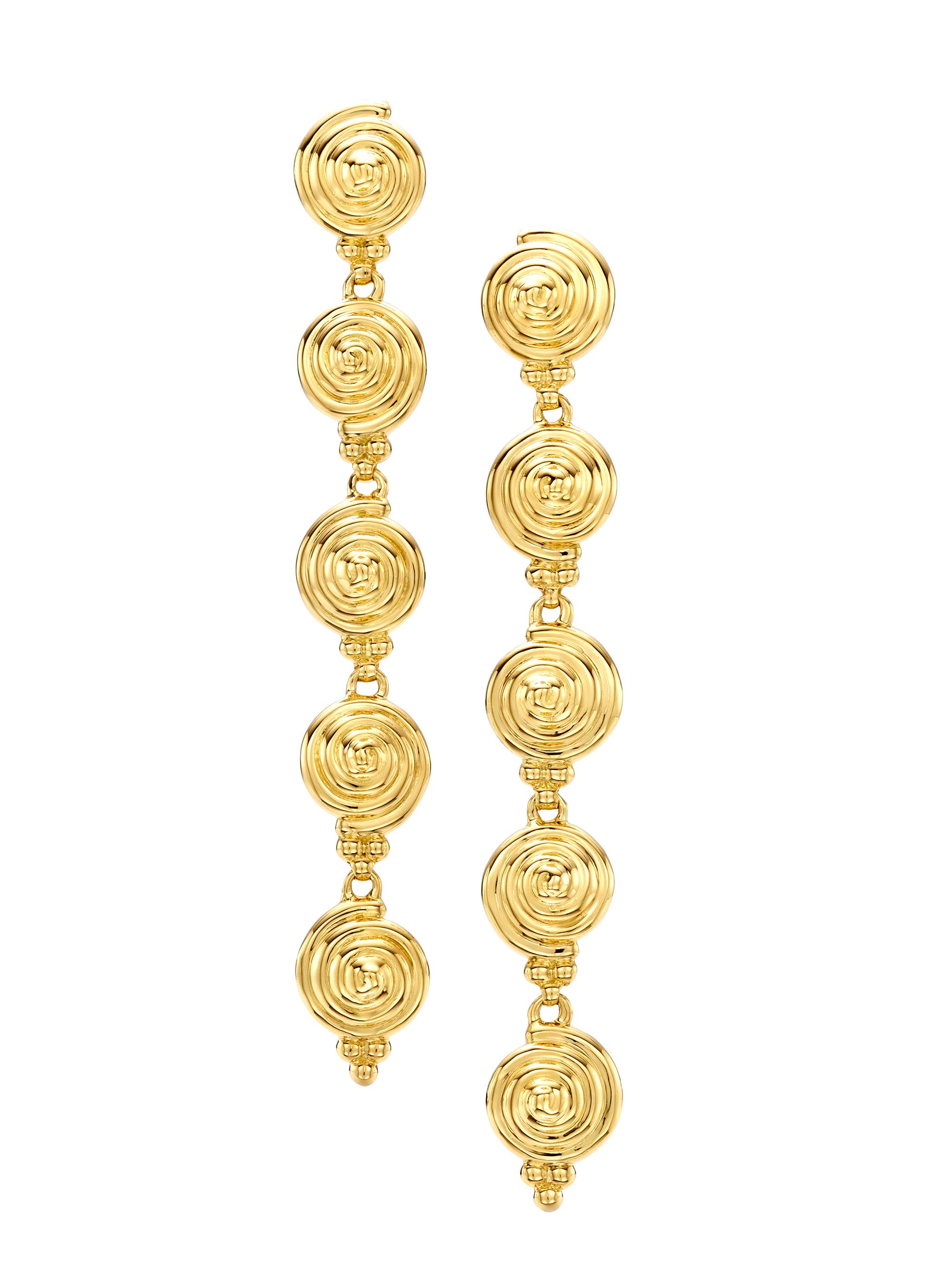 Temple St. Clair Women's Florence86 18K Yellow Gold Spiral Multi-Drop Earrings - Yellow Gold