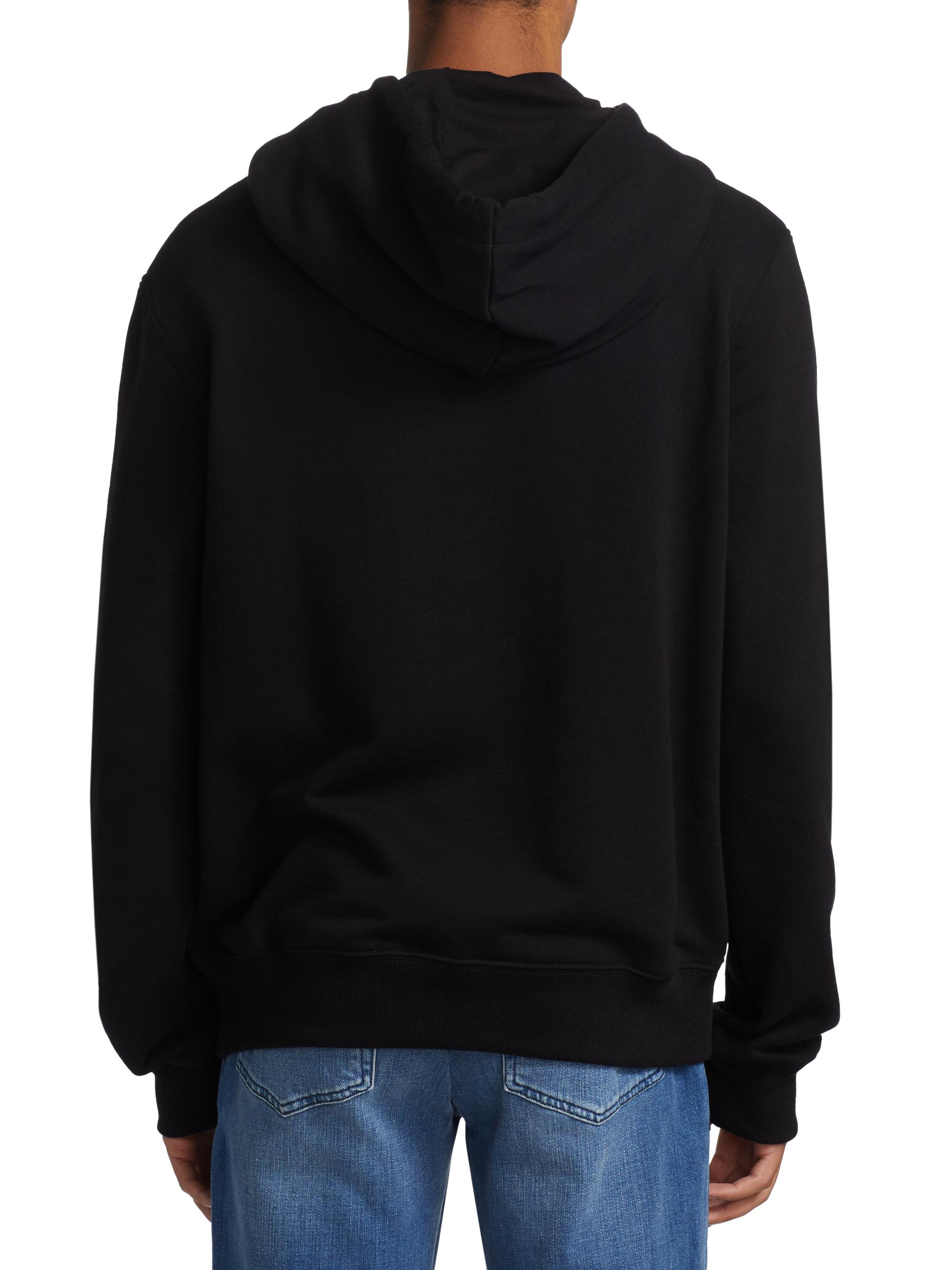 LANVIN logo-embroidered hoodie - Black