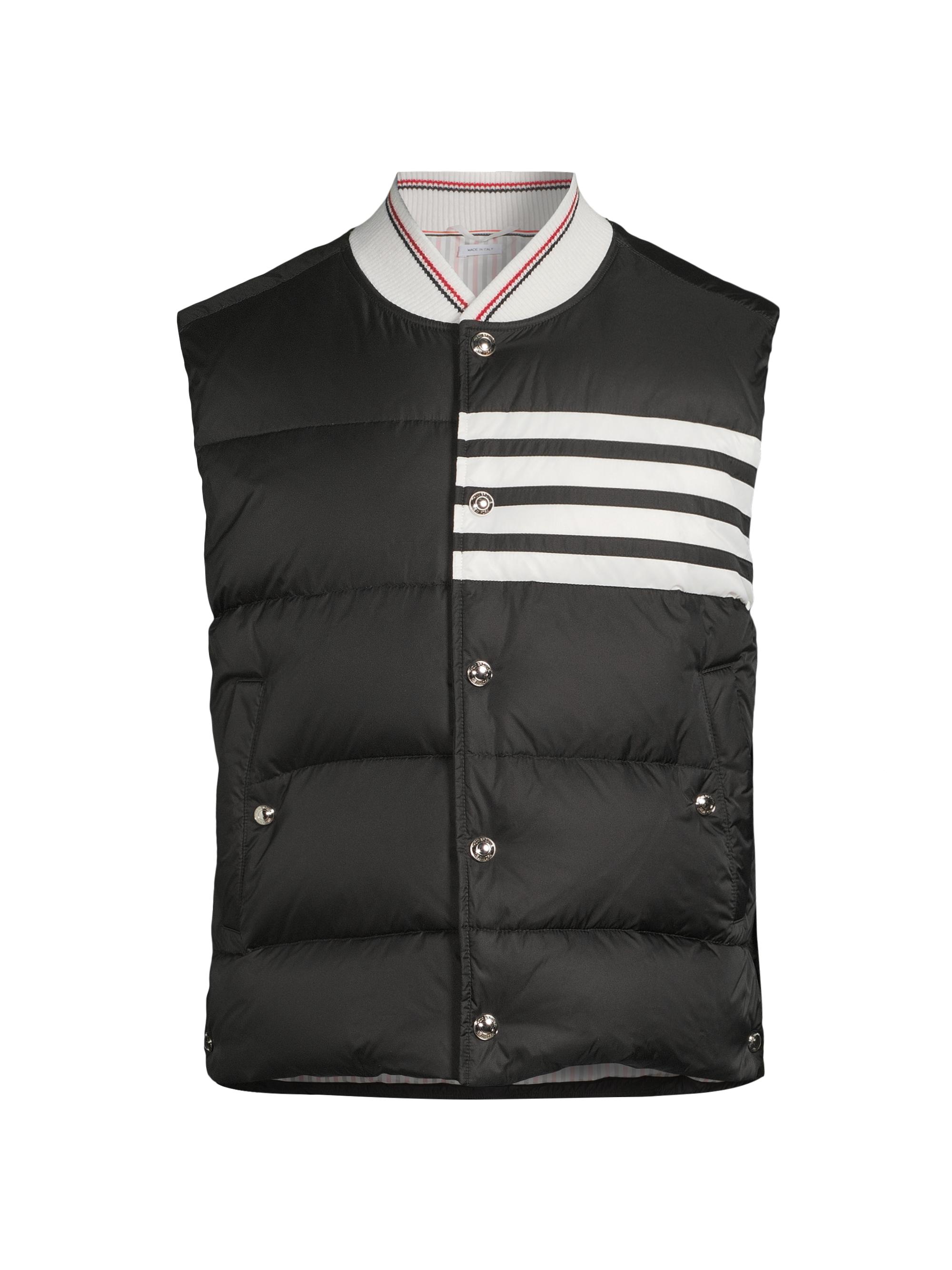 Thom Browne Men's Snap-Up Nylon Vest - Black