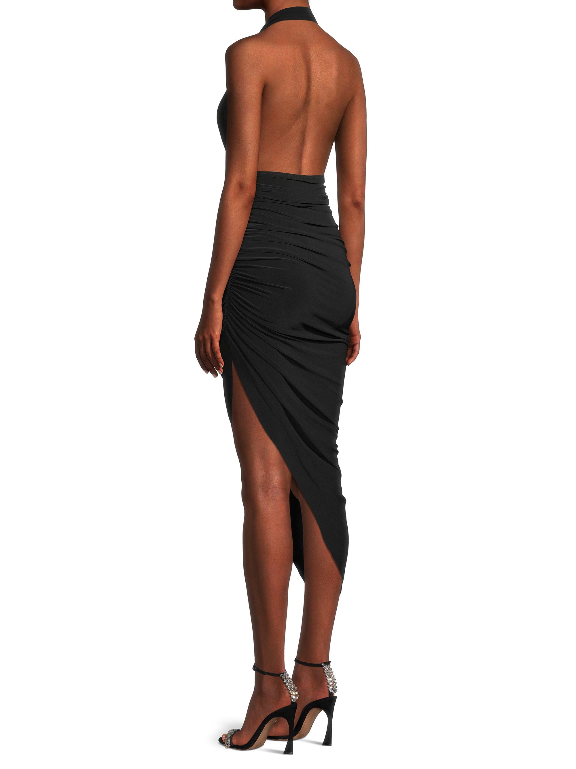 Norma Kamali Asymmetric Halter Dress | Saks Fifth Avenue