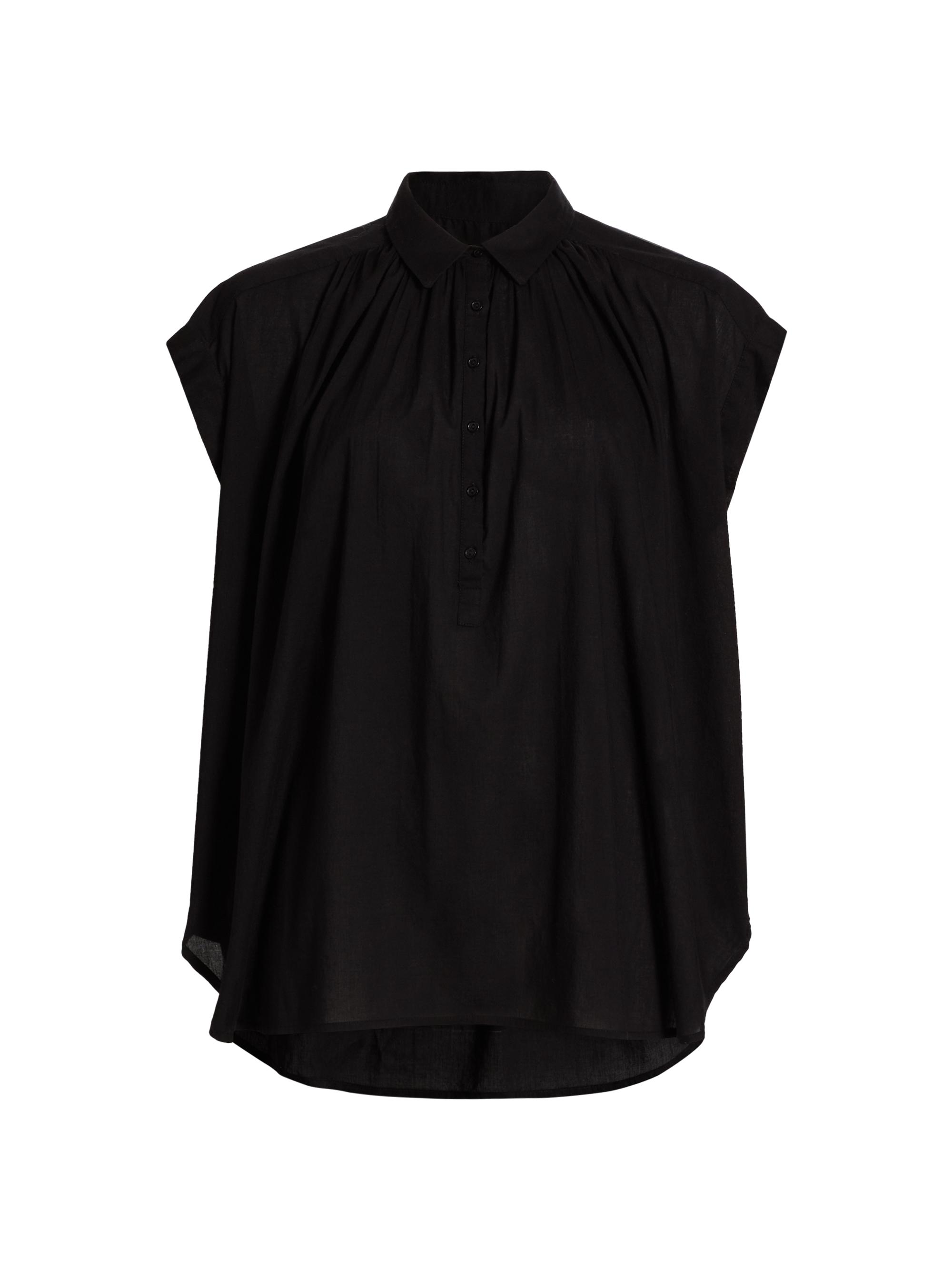 Nili Lotan Women's Normandy Pleated Blouse - Black