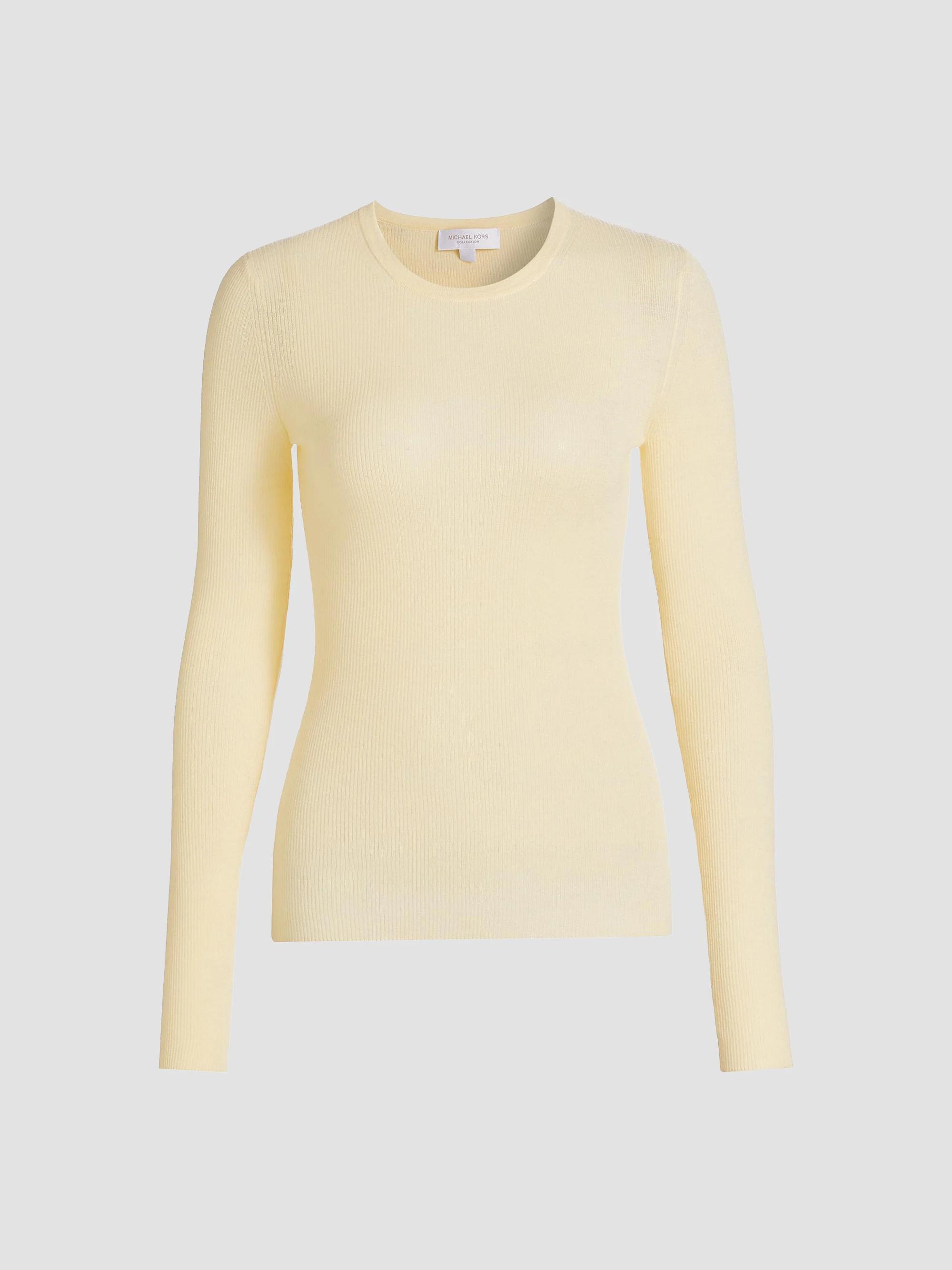 Women's Hutton Ribbed Cashmere Sweater - Parchment - Size XL