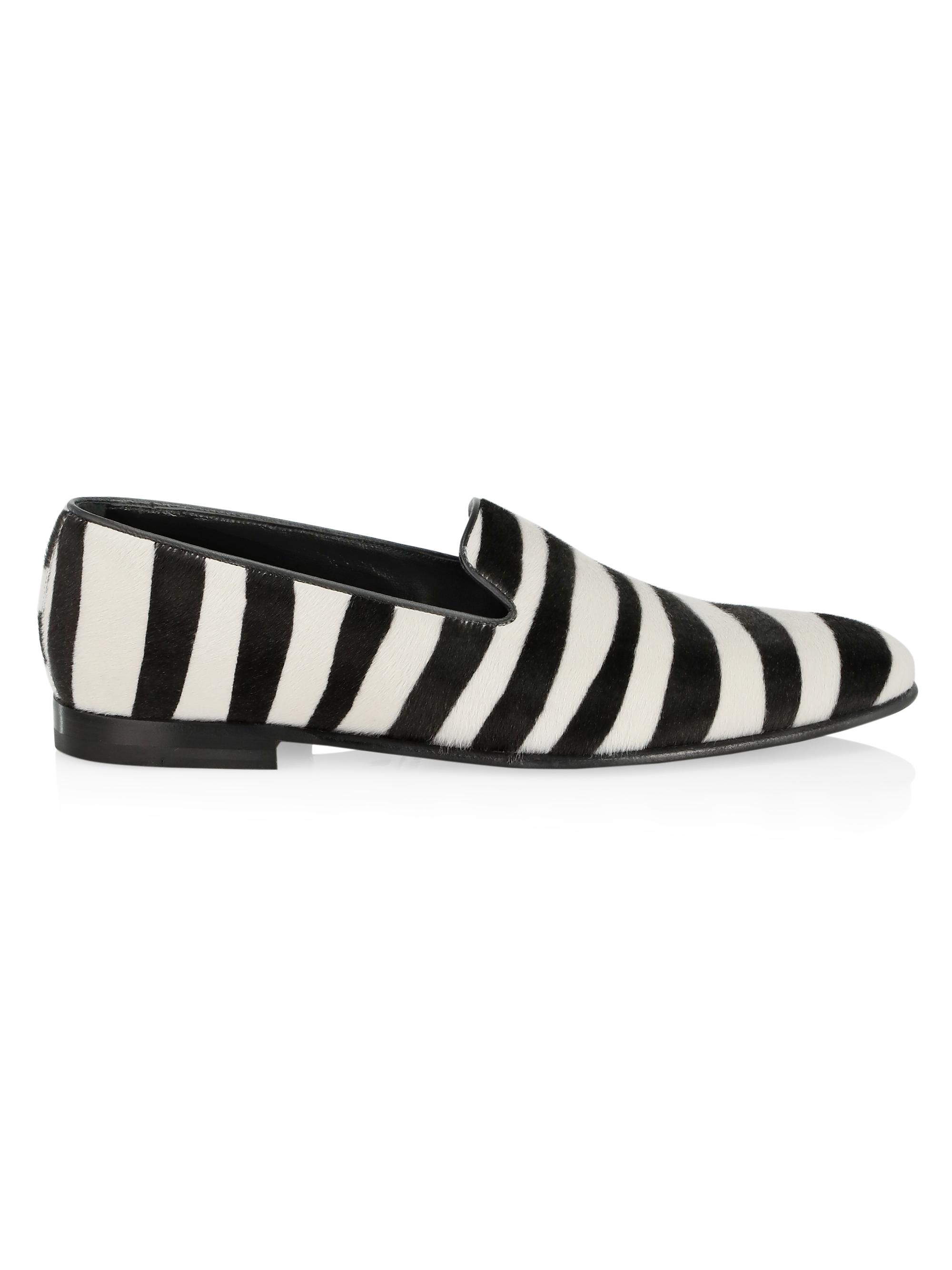 Manolo Blahnik Men's Mario Striped Loafers - Black