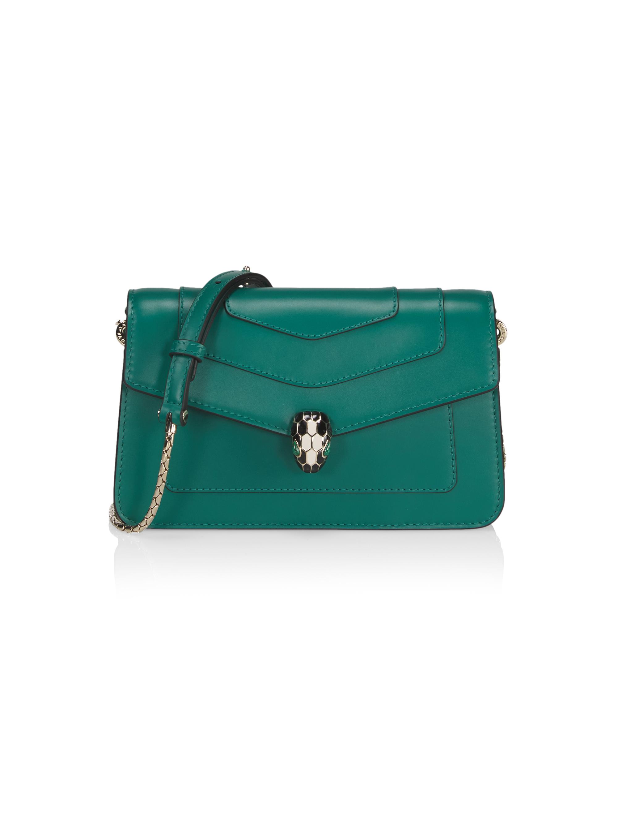 Shop BVLGARI Serpenti Forever Leather Wallet-On-Chain | Saks Fifth 