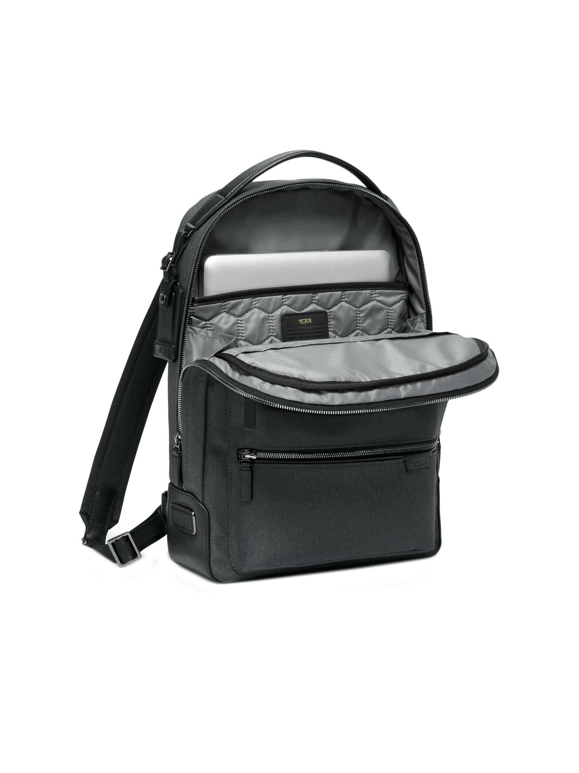 bradner backpack leather TUMI Harrison Black Bombe This backpack is ideal for professionals who want a refined bag that fits office life and travel TUMI
