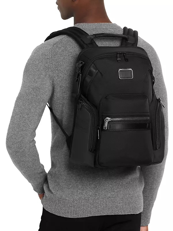 Shop TUMI Alpha Bravo Navigation Leather Backpack | Saks Fifth Avenue
