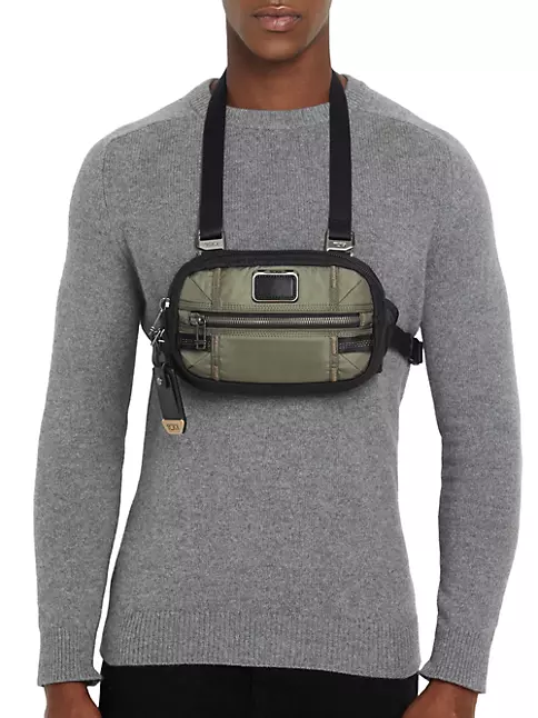 Classic And Fashionable Men's Pu Chest Bag For Storing Keys