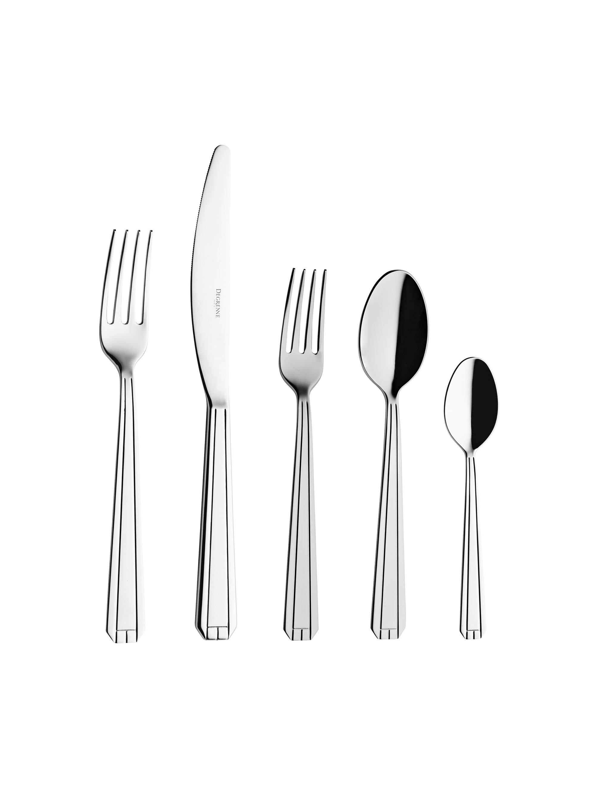 Degrenne Paris Normandy 5-Piece Flatware Set - Silver 5
