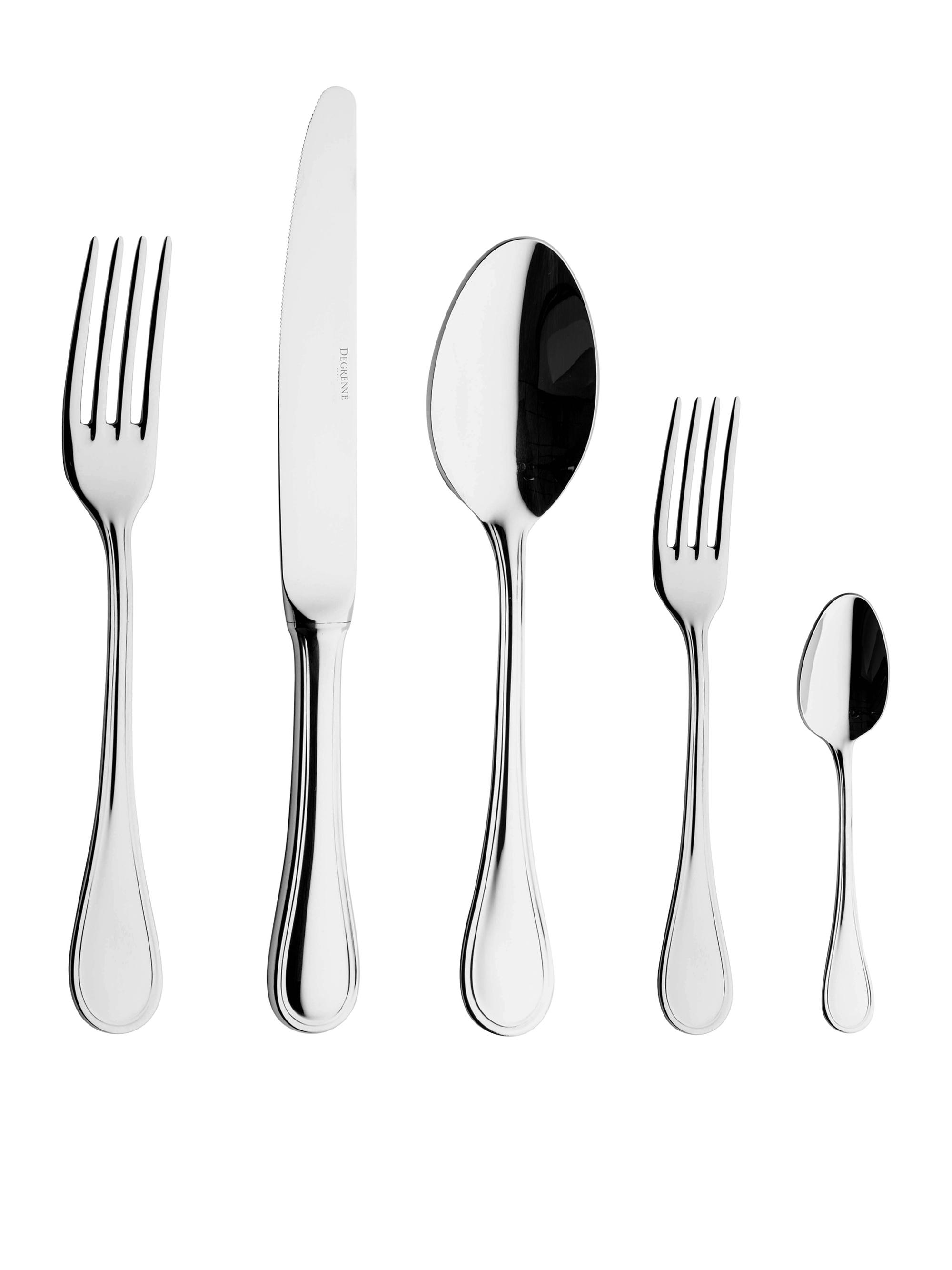 Degrenne Paris Verlaine 5-Piece Flatware Set - Silver 5