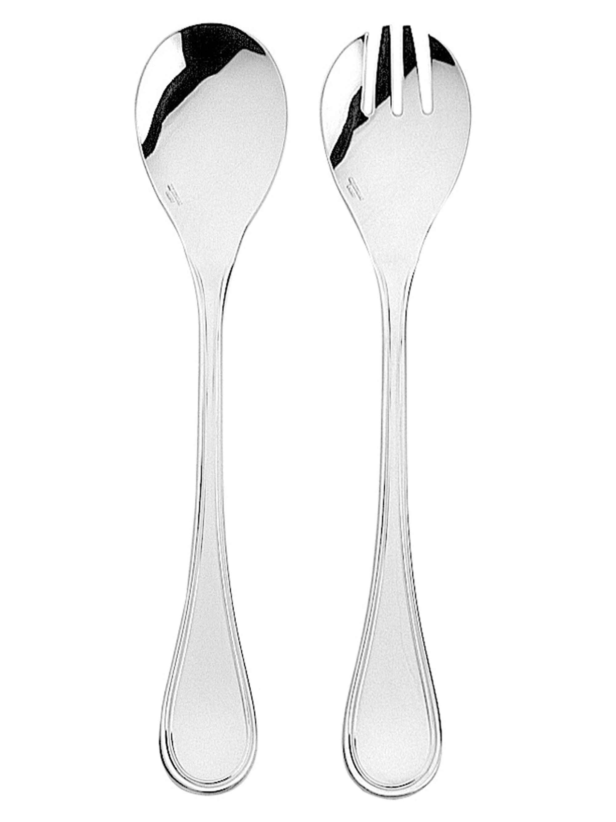 Degrenne Paris Verlaine 2-Piece Salad Serving Set - Silver