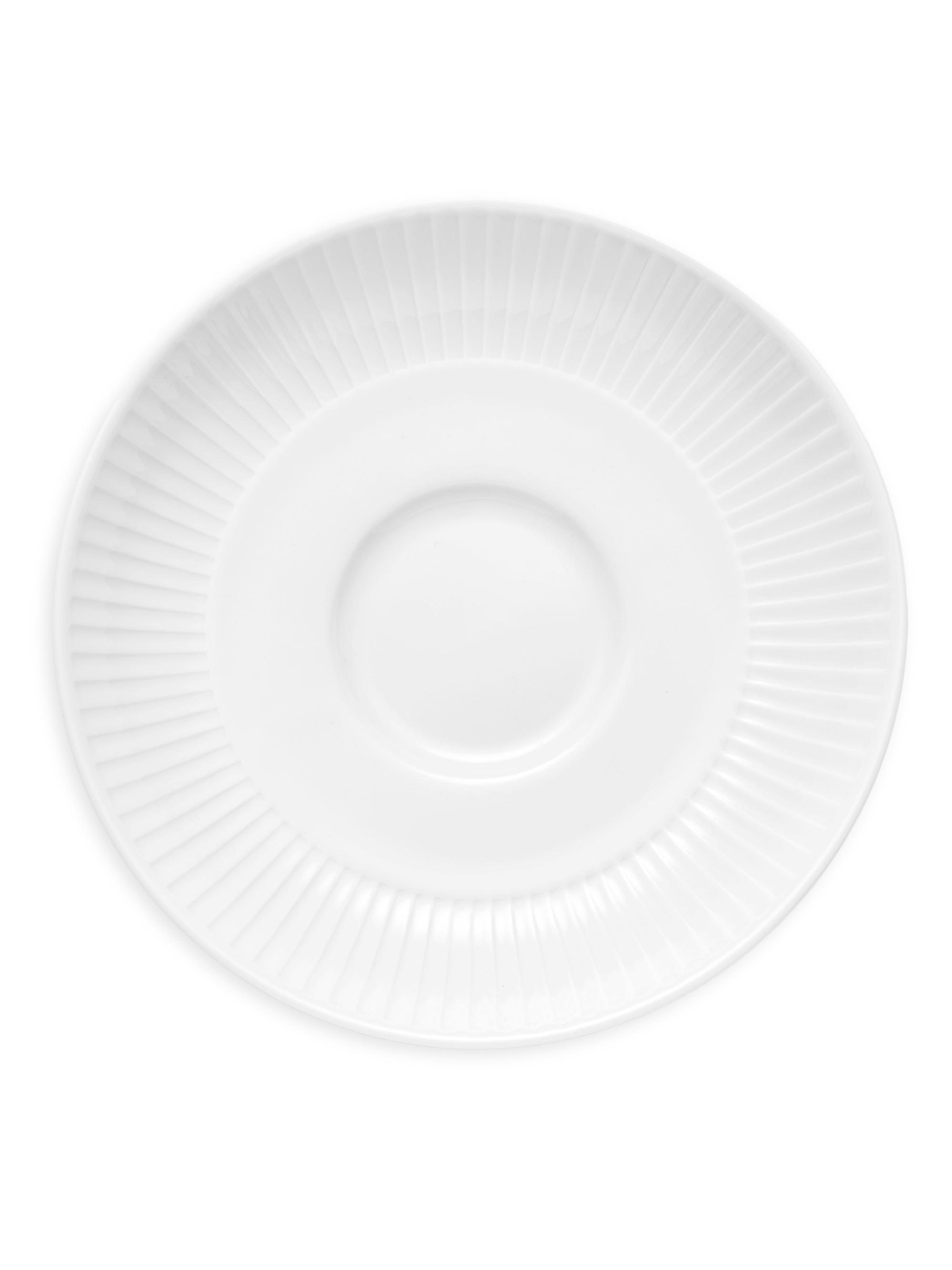 Pillivuyt Plisse Porcelain Breakfast Saucer 4-Piece Set