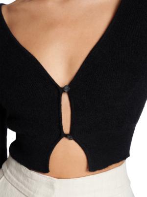 Jacquemus Le Alzou cropped cardigan - Black