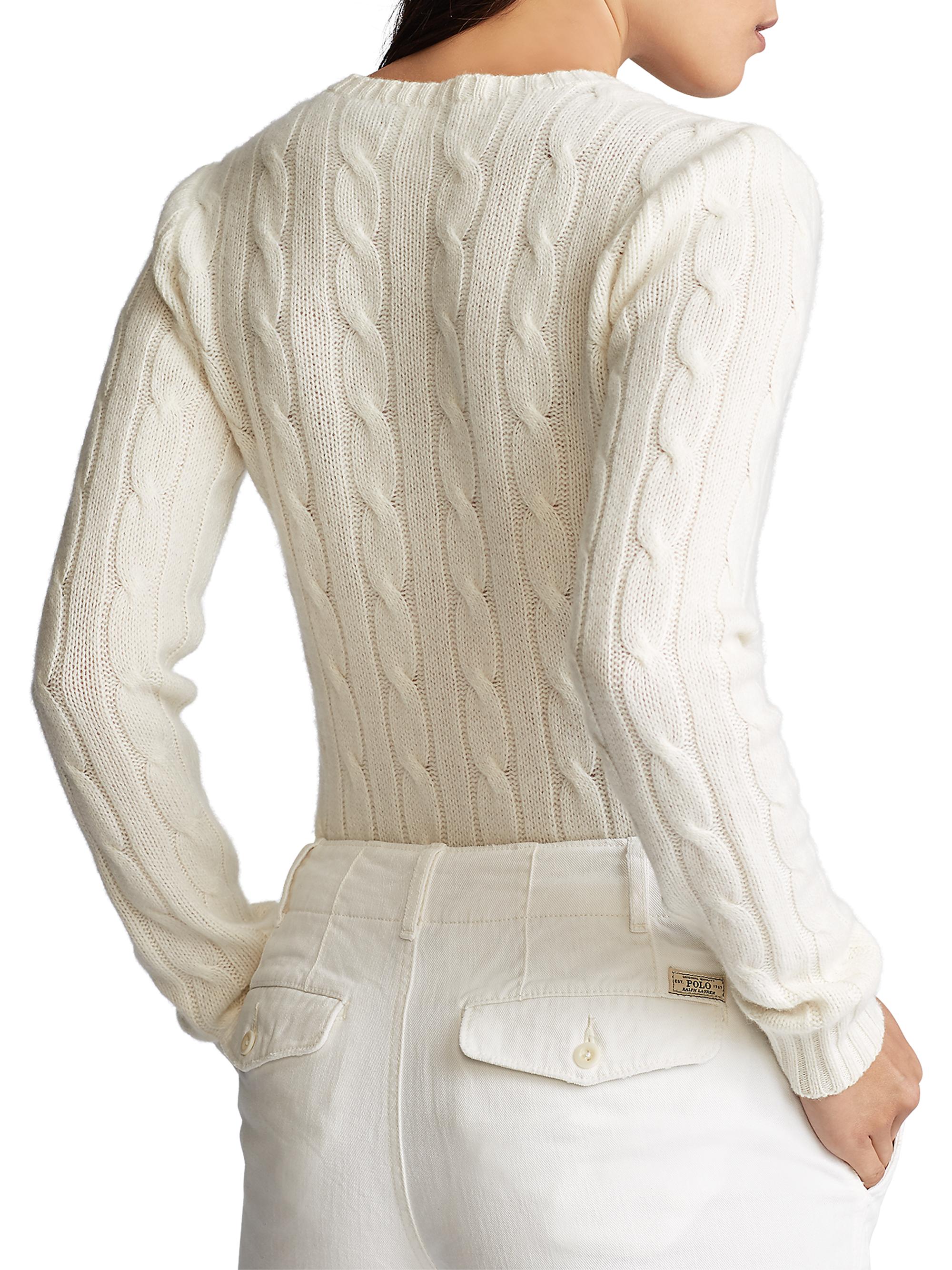 Polo Ralph Lauren Julianna Cable-Knit Cashmere Sweater | Saks