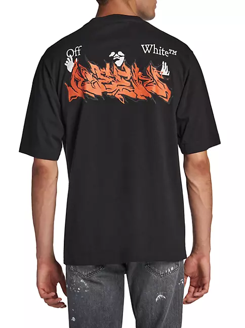 OFF-WHITE Neen Graffiti OW Logo T-Shirt Black/Multi Men's - SS22 - US