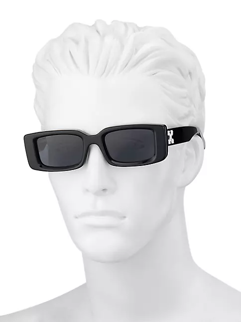 Off-White, Accessories, Offwhite Virgil Square Frame Sunglasses Black  White Grey