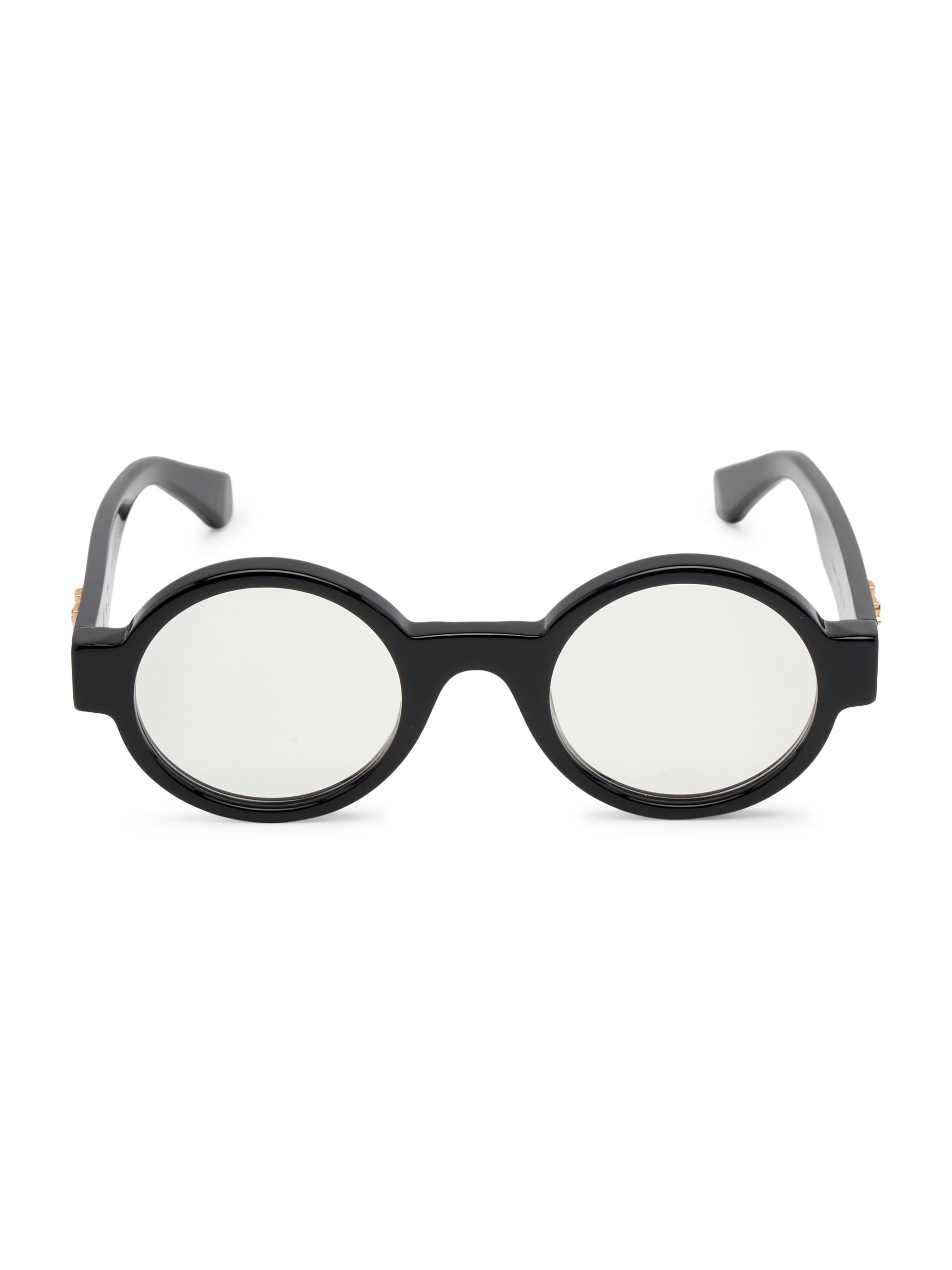 Off-White Blue-Block 138MM Round Glasses | Saks Fifth Avenue
