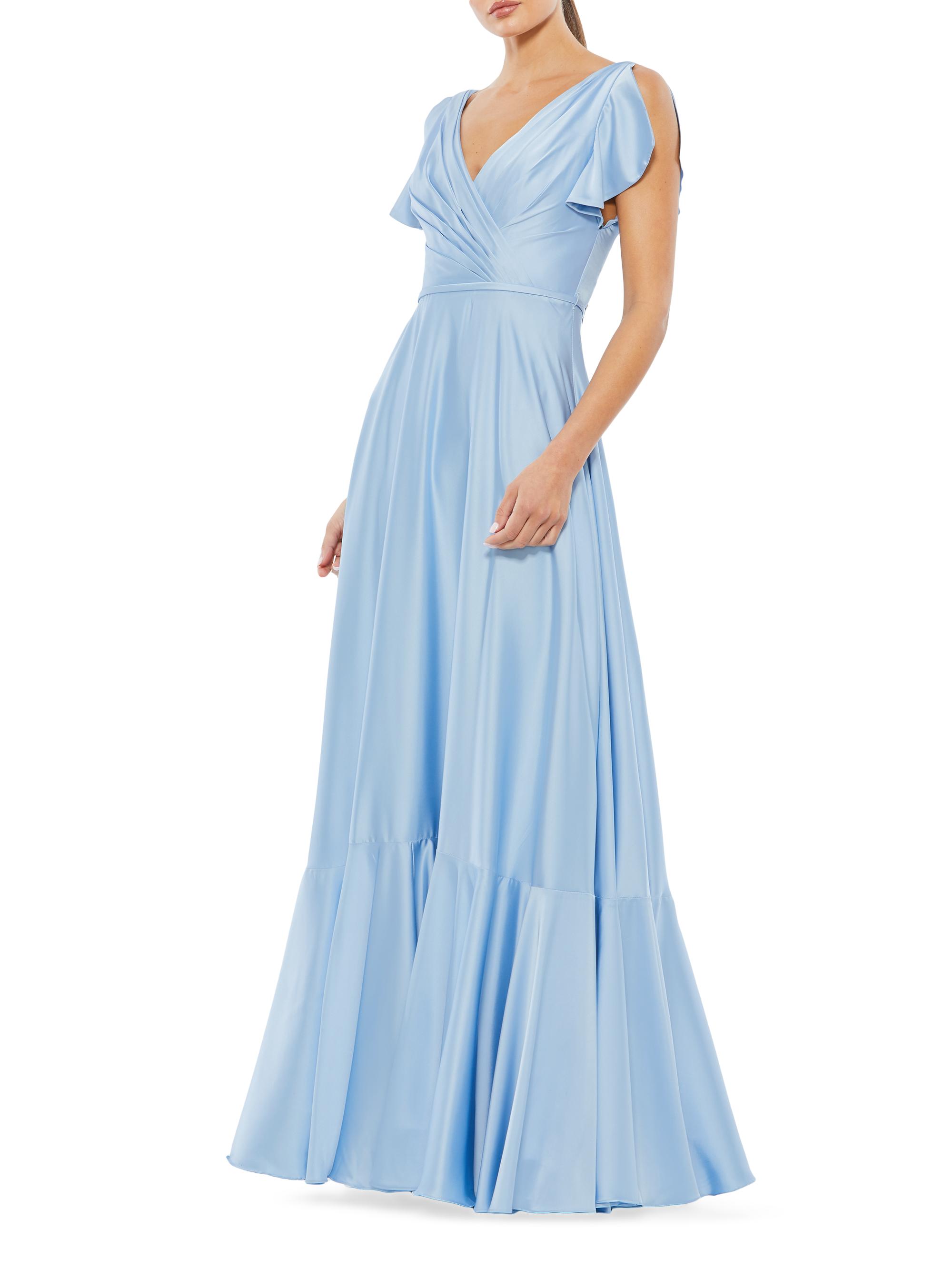 Mac Duggal Women's Satin A-Line Gown - Periwinkle