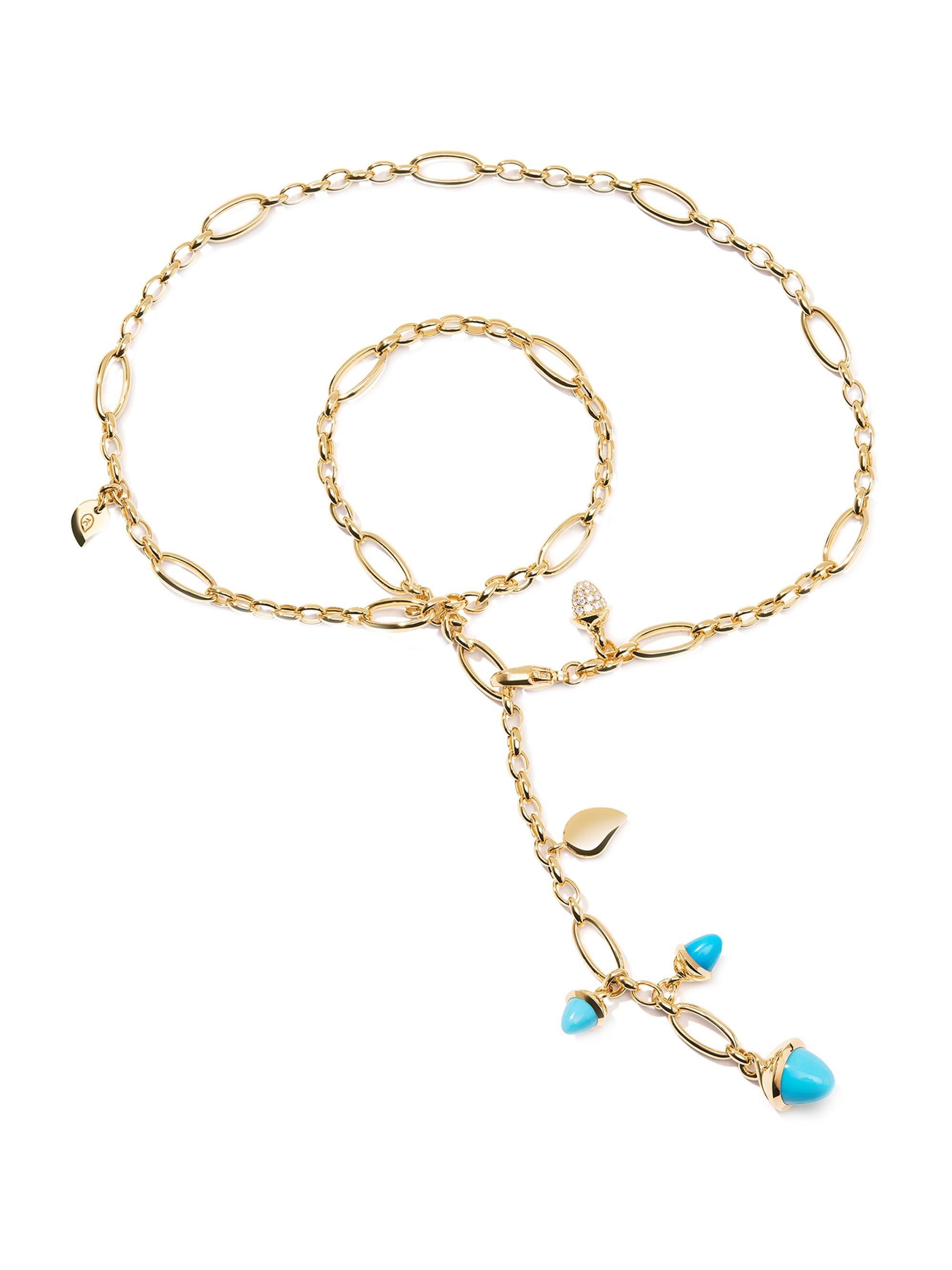 Tamara Comolli Women's Mikado 18K Yellow Gold, Turquoise, & Diamond Necklace