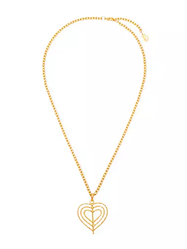 Valentine 22K Goldplated Heart Necklace