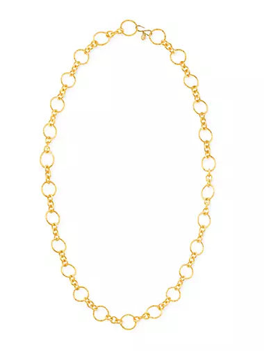 Saturn 22K Goldplated Necklace