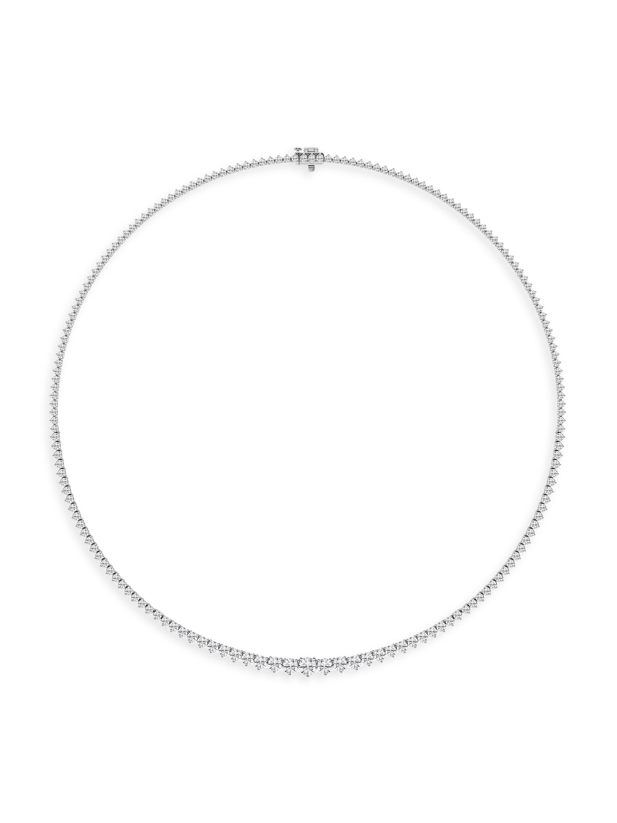 Saks Fifth Avenue Collection Women's 14K White Gold & Natural Diamond Riviera Necklace/5.00-15.00 TCW - 15 Tcw