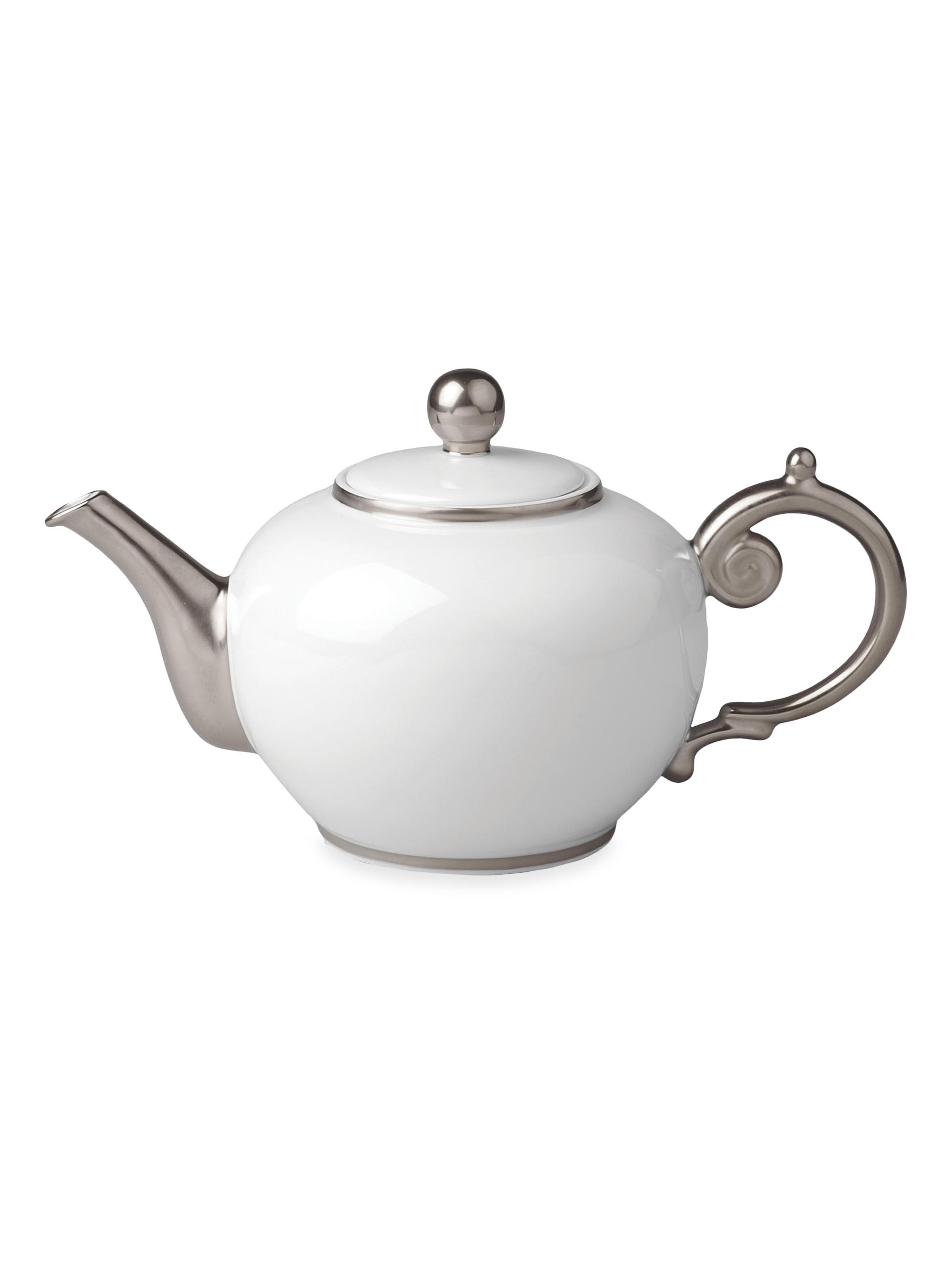 L'Objet Aegean Porcelain Teapot - Platinum