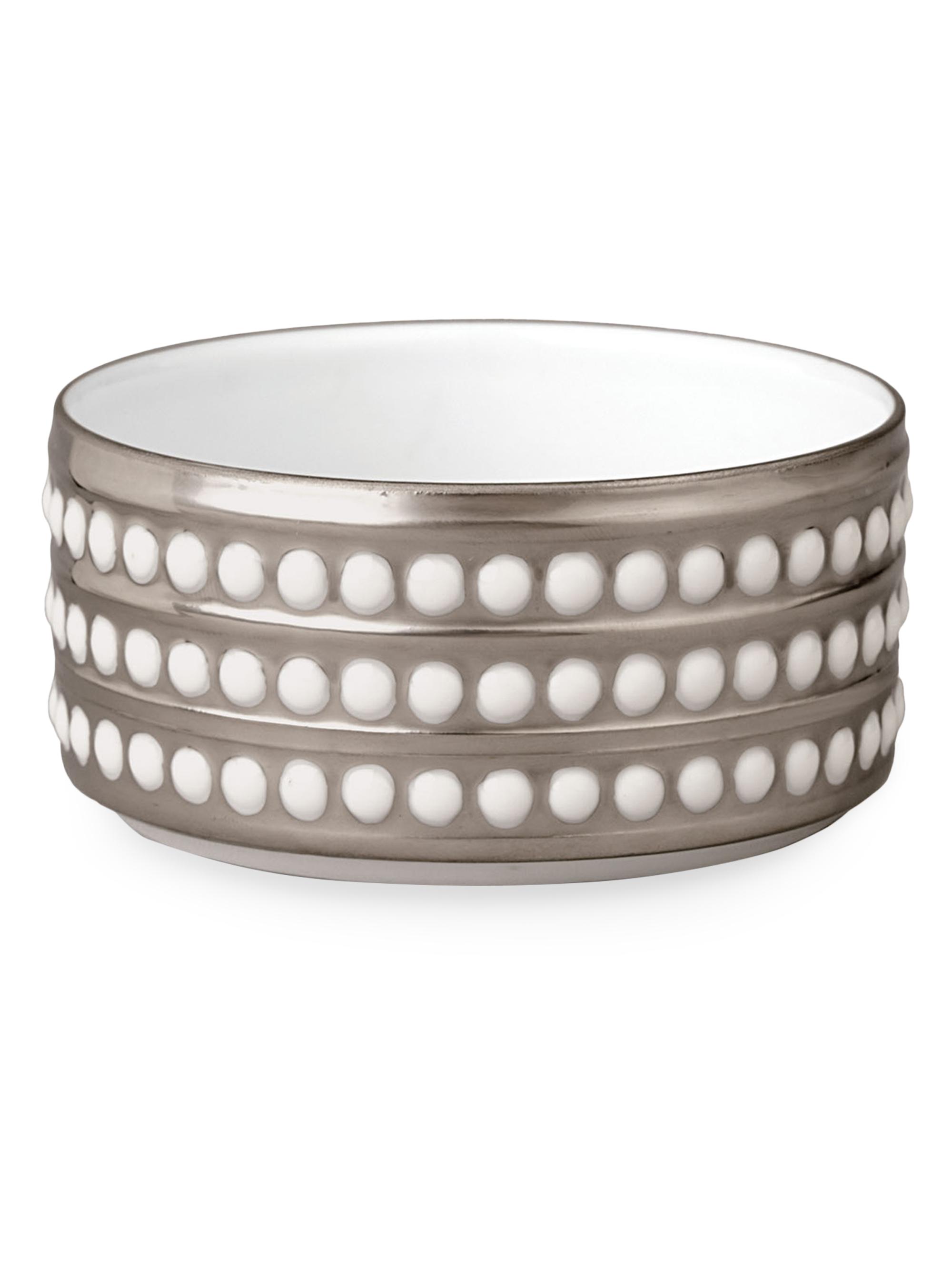 L'Objet Perlée Deep Bowl - Platinum