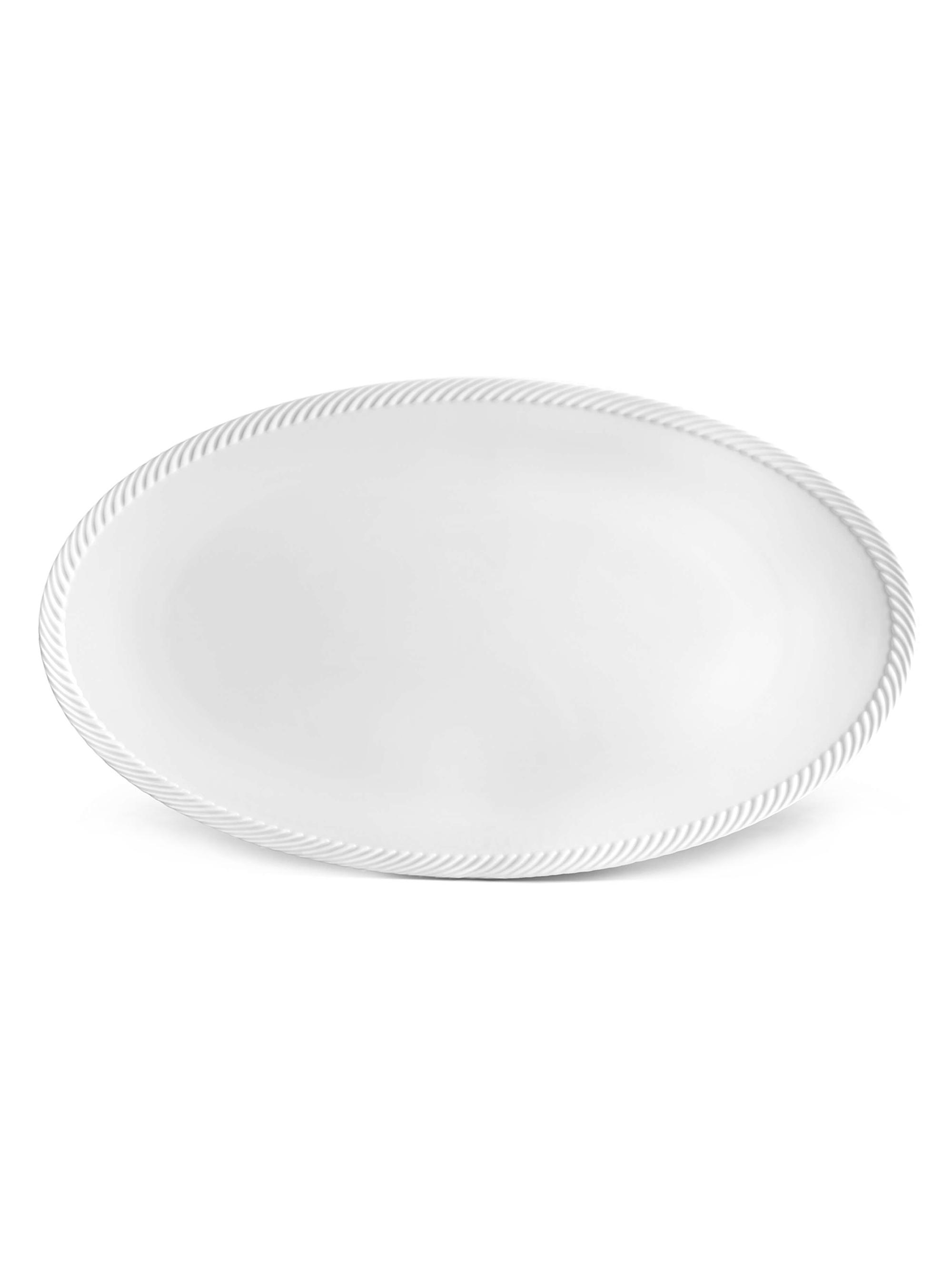 L'Objet Corde Oval Platter - White