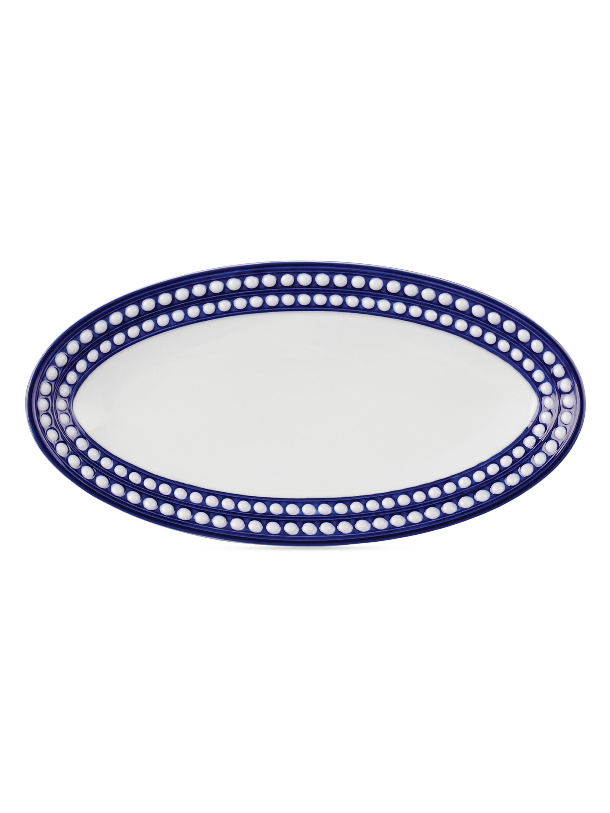 L'Objet Perlée Oval Platter - Blue