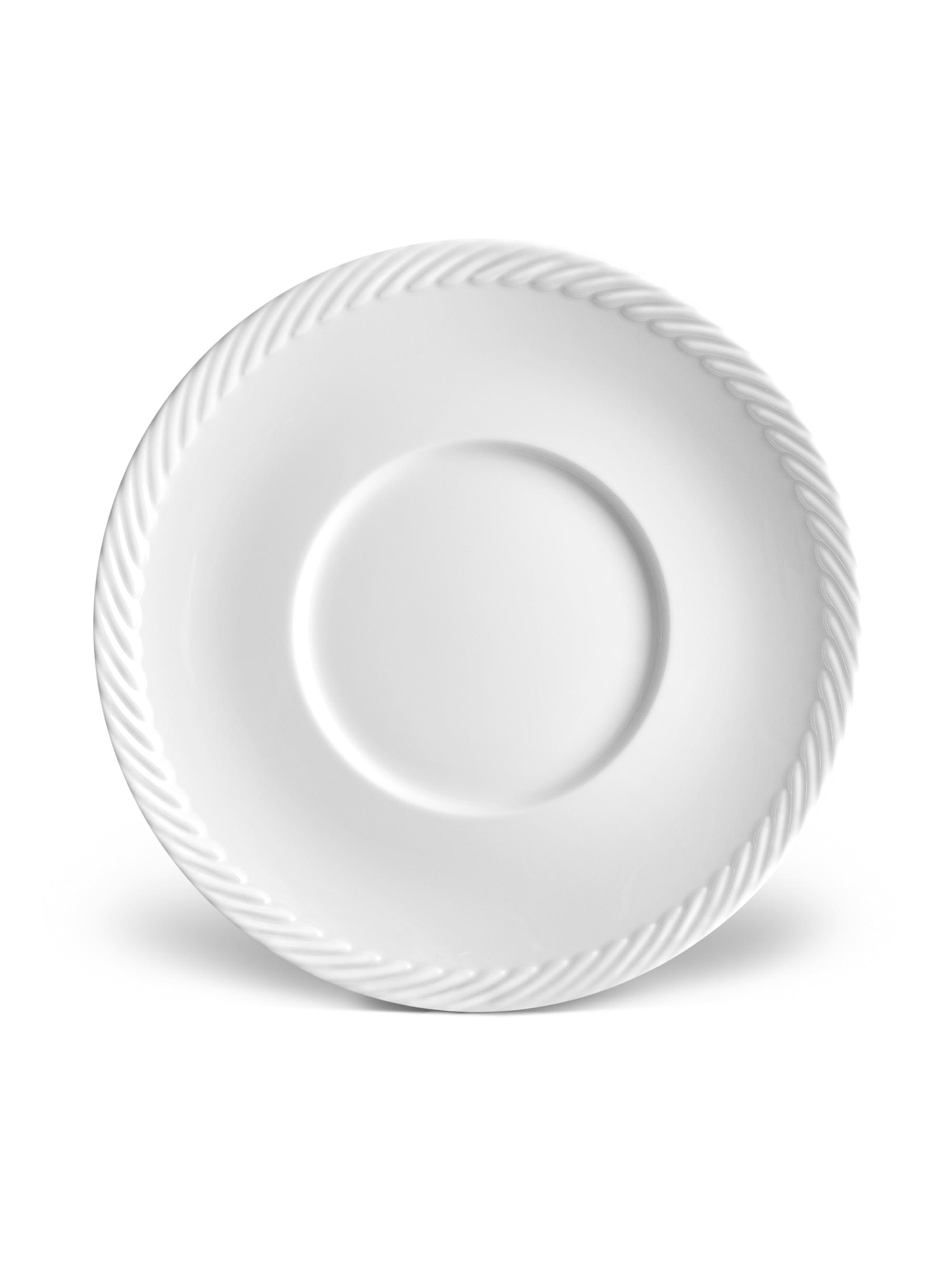 L'Objet Corde Porcelain Saucer - White