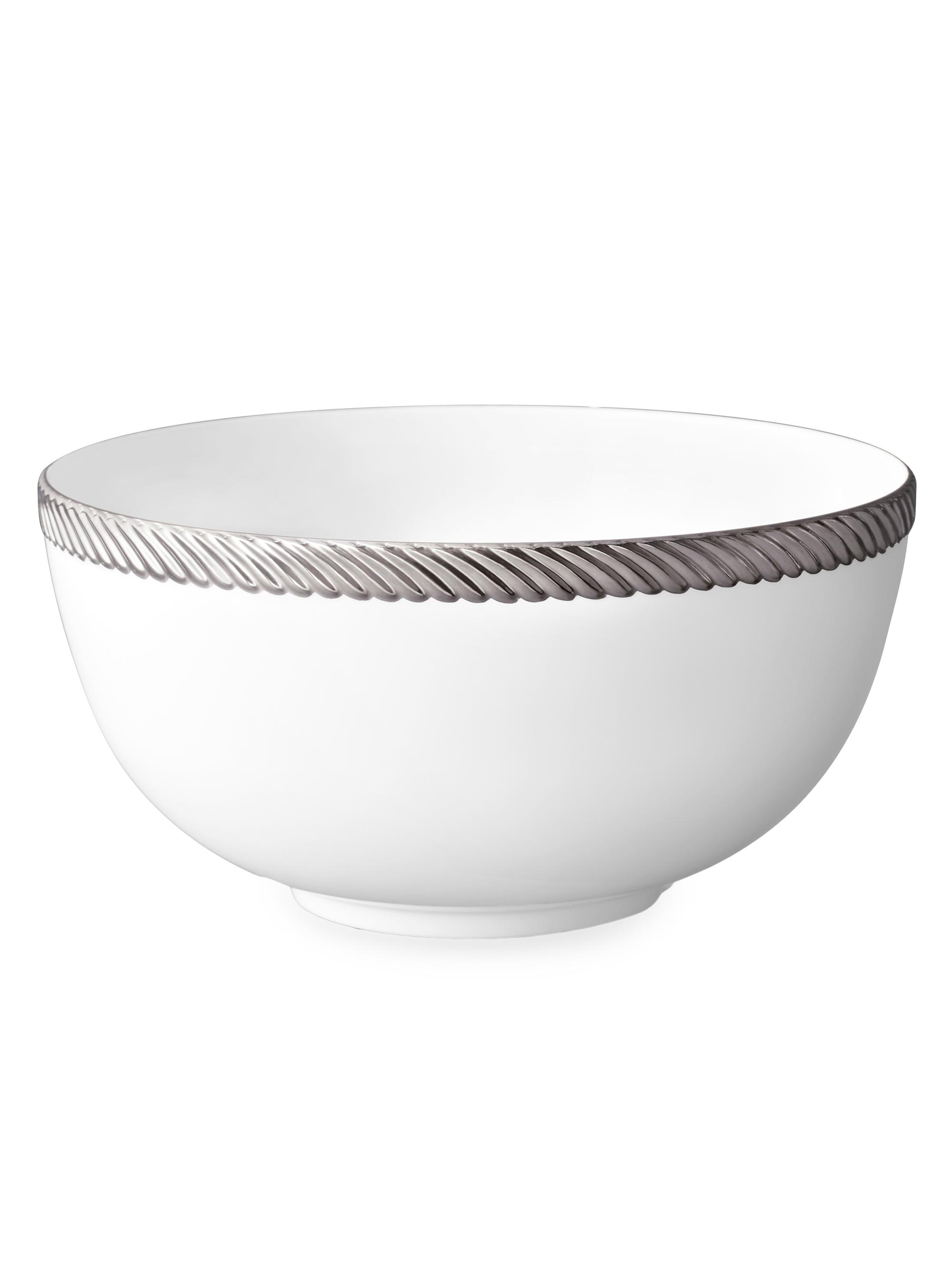 L'Objet Corde Porcelain Bowl - Platinum