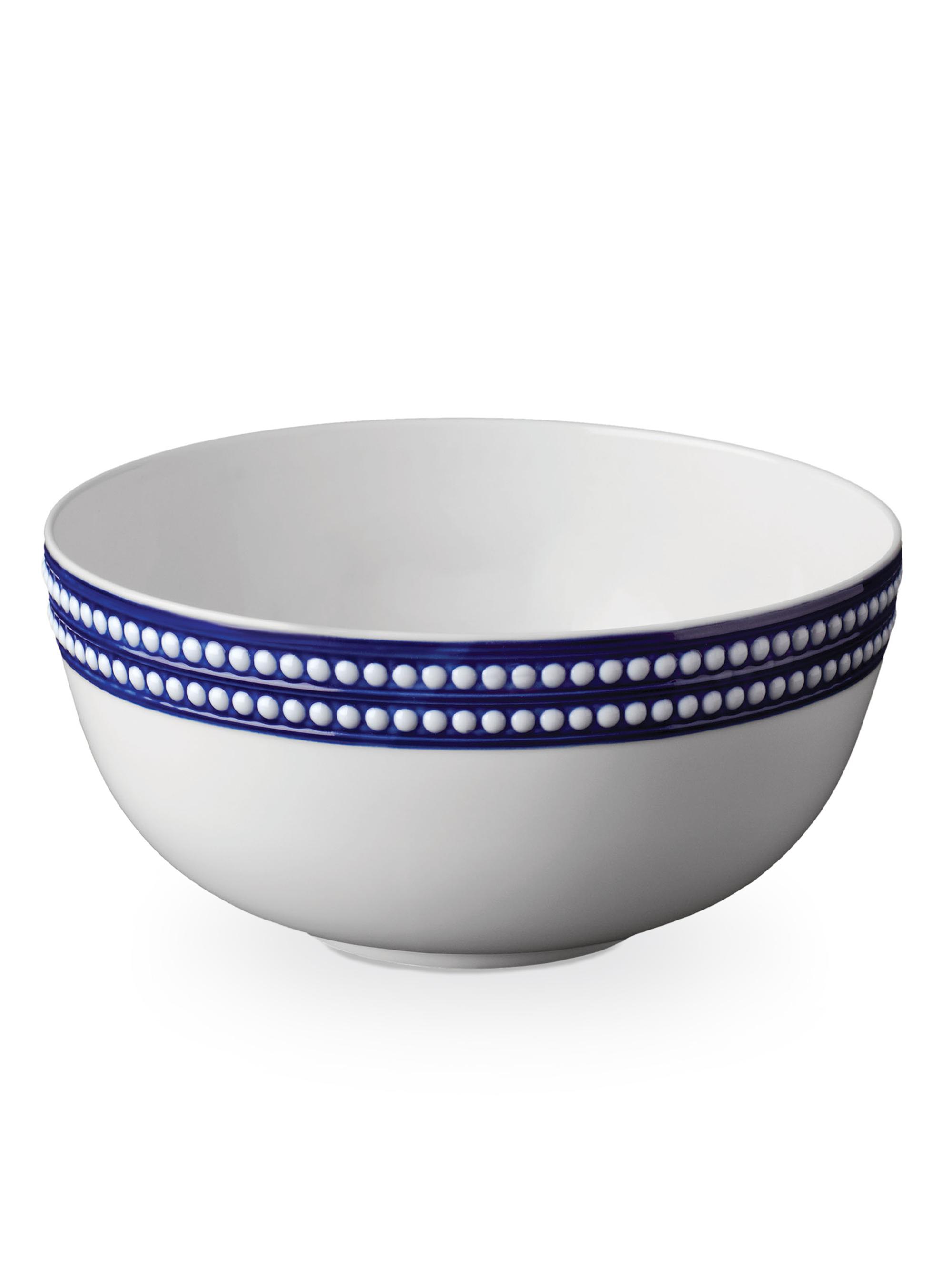 L'Objet Perlée Porcelain Serving Bowl - Blue