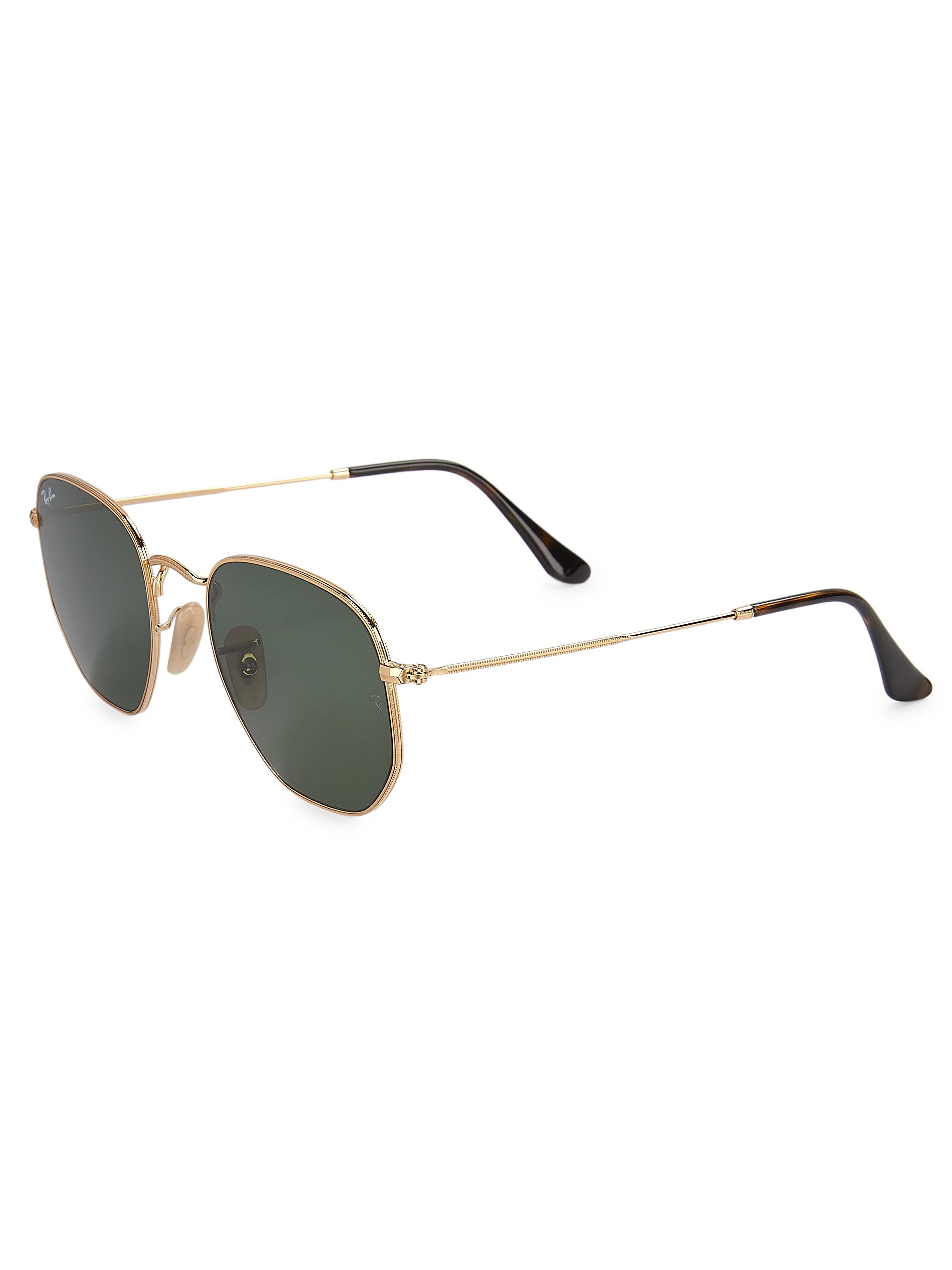 Ray-Ban Men's RB3548N 47.5MM Round Sunglasses - Solid Gold Greenno | Thumbnail 2