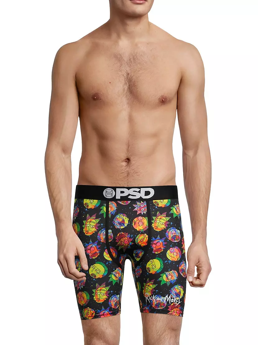 PSD Men's Merry Rick And Morty Boxer Briefs, Multi, XL at