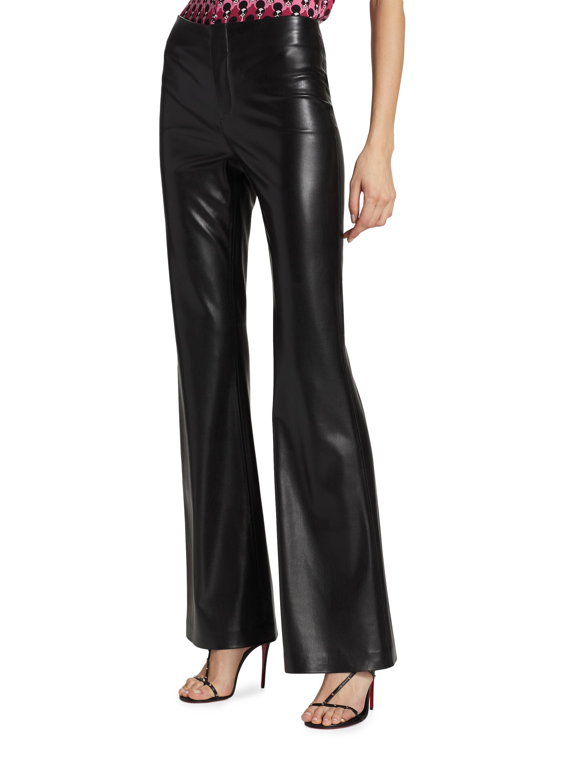 Alice + Olivia Teeny Flared Vegan Leather Pants | Saks Fifth Avenue