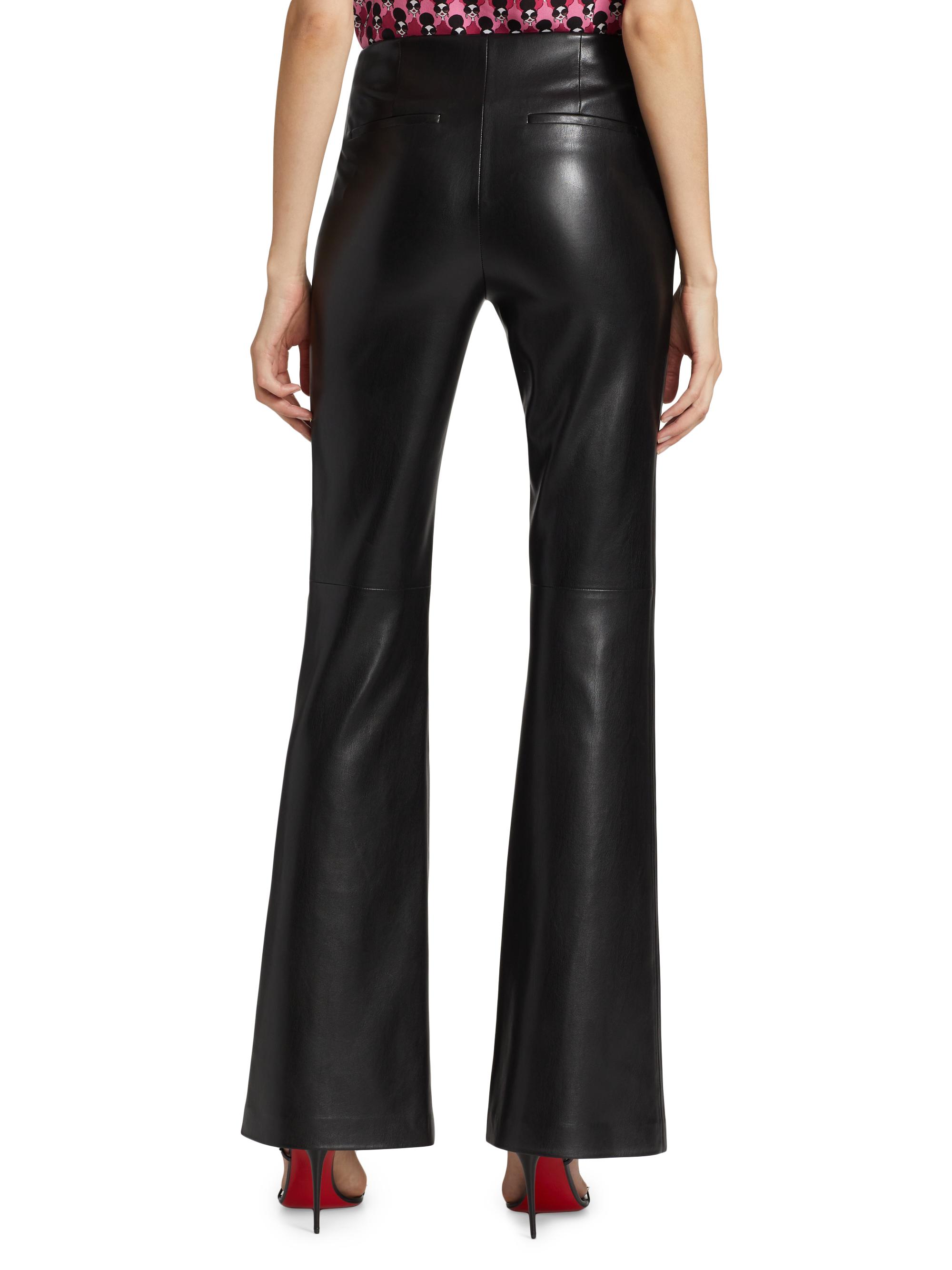 Alice + Olivia Teeny Flared Vegan Leather Pants | Saks Fifth Avenue