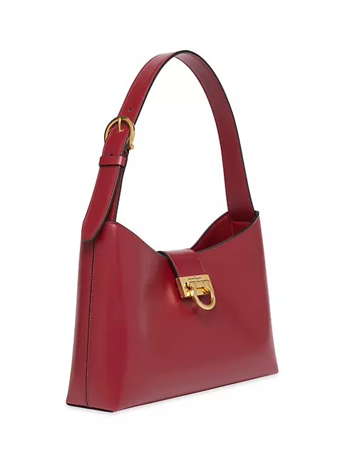 Shop FERRAGAMO Trifolio Leather Shoulder Bag