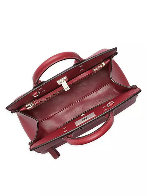 NWT SALVATORE FERRAGAMO Calfskin Studio Top handle Bag Red w/long handle  ITALY