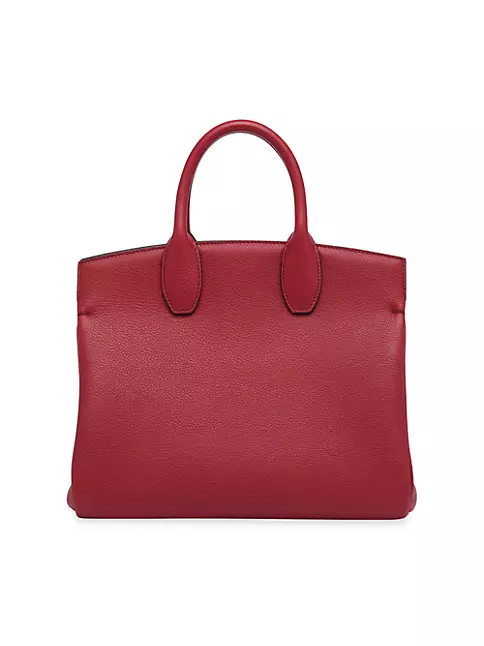 Shop FERRAGAMO Studio Leather Top Handle Bag