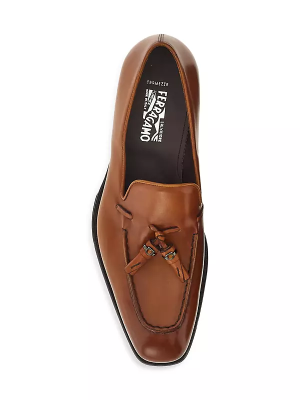 Shop FERRAGAMO Moccasin Tassel Leather Loafers | Saks Fifth
