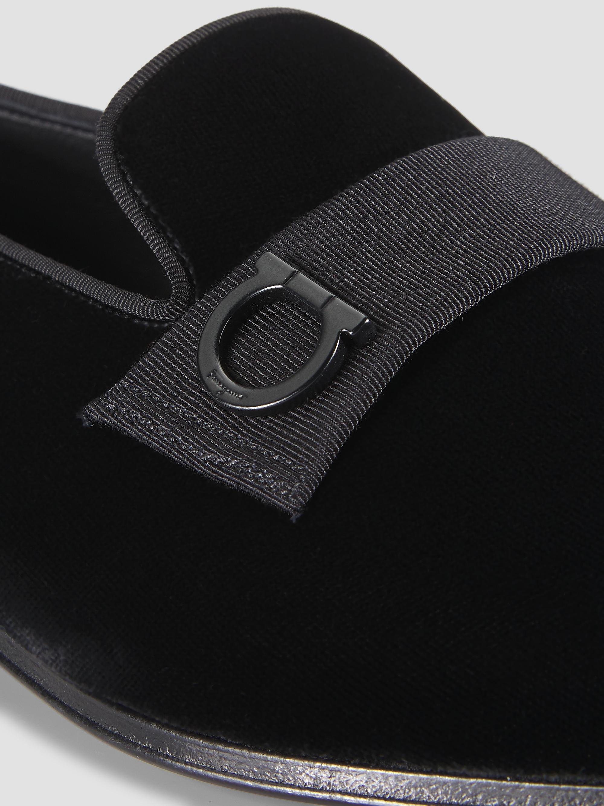 FERRAGAMO Velvet Gancio Loafers | Saks Fifth Avenue display picture 3