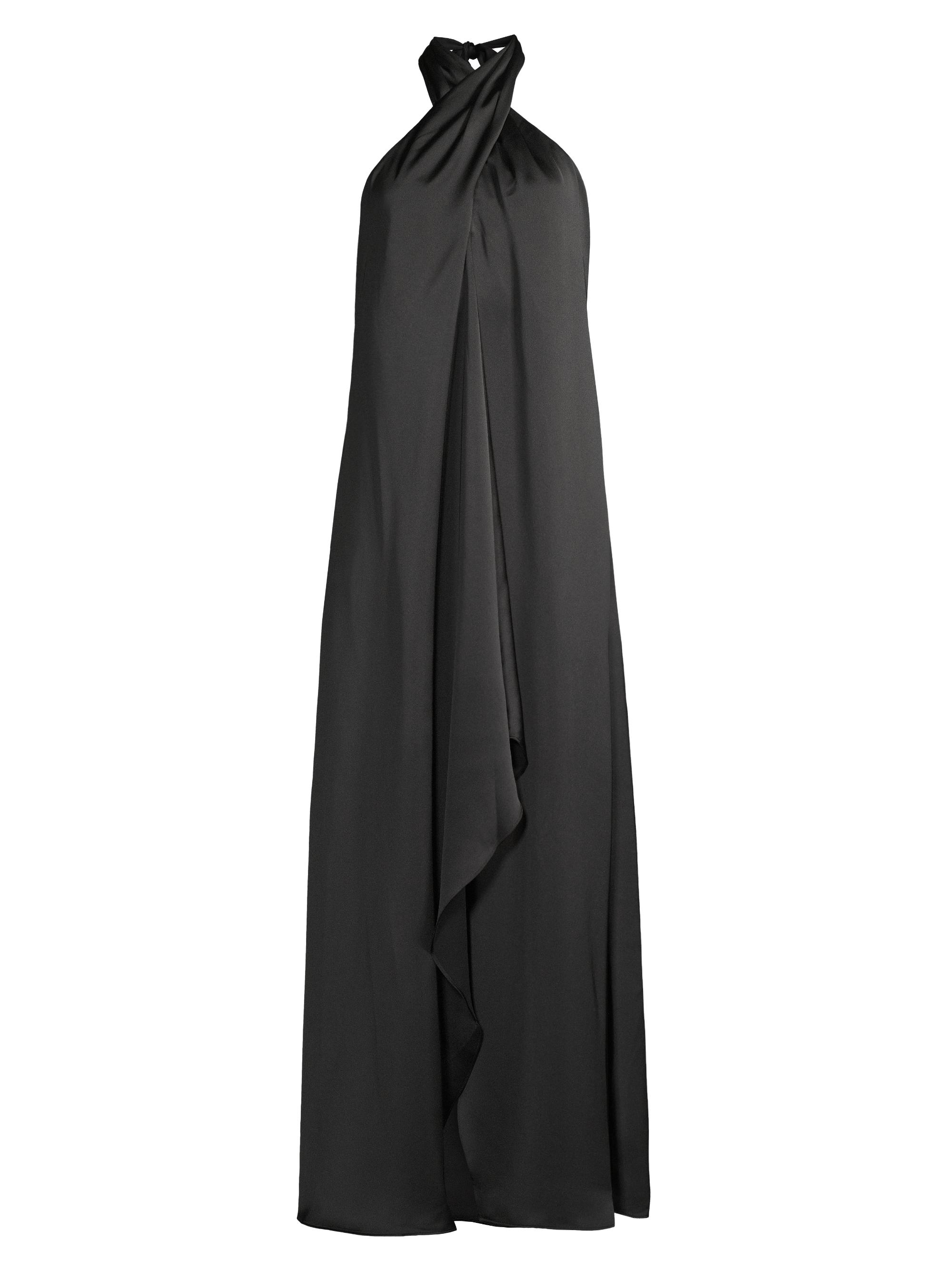 Ramy Brook Women's Carey Satin Draped Gown - Black