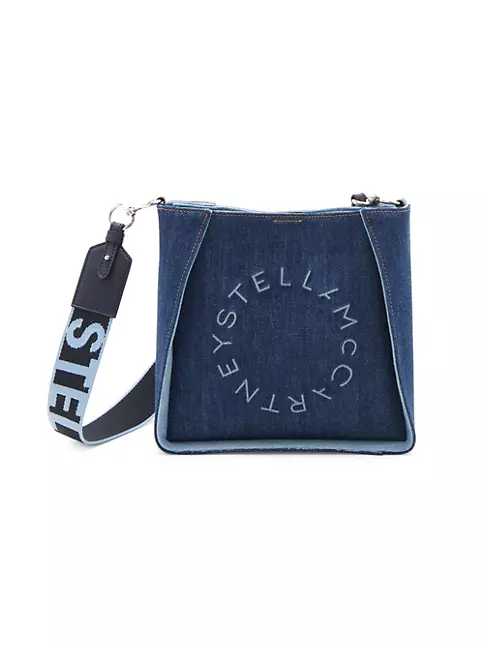 Shop Stella McCartney Stella Logo Denim Crossbody Bag